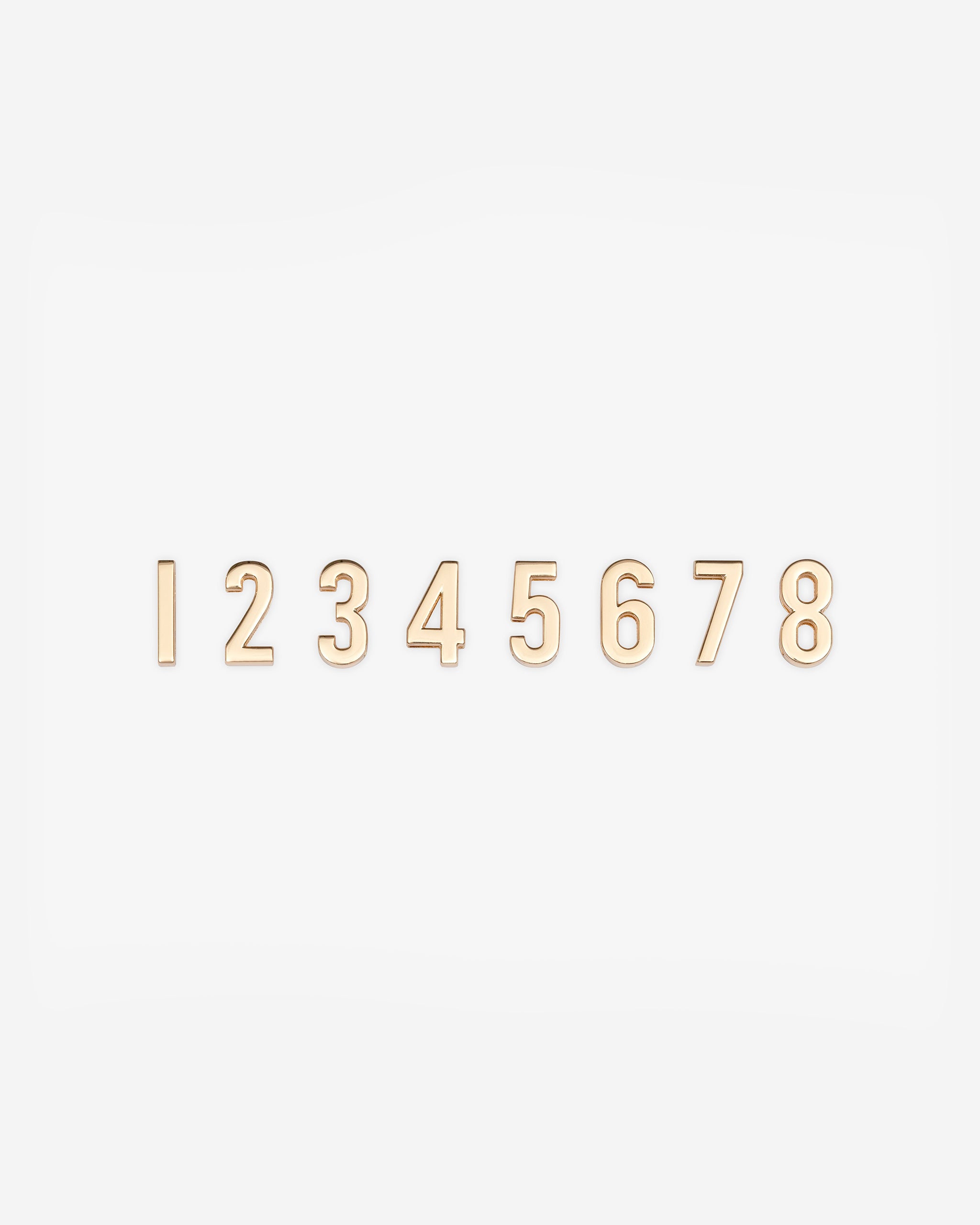Set of 8 Standard Letters, Numbers or Symbols in Gold