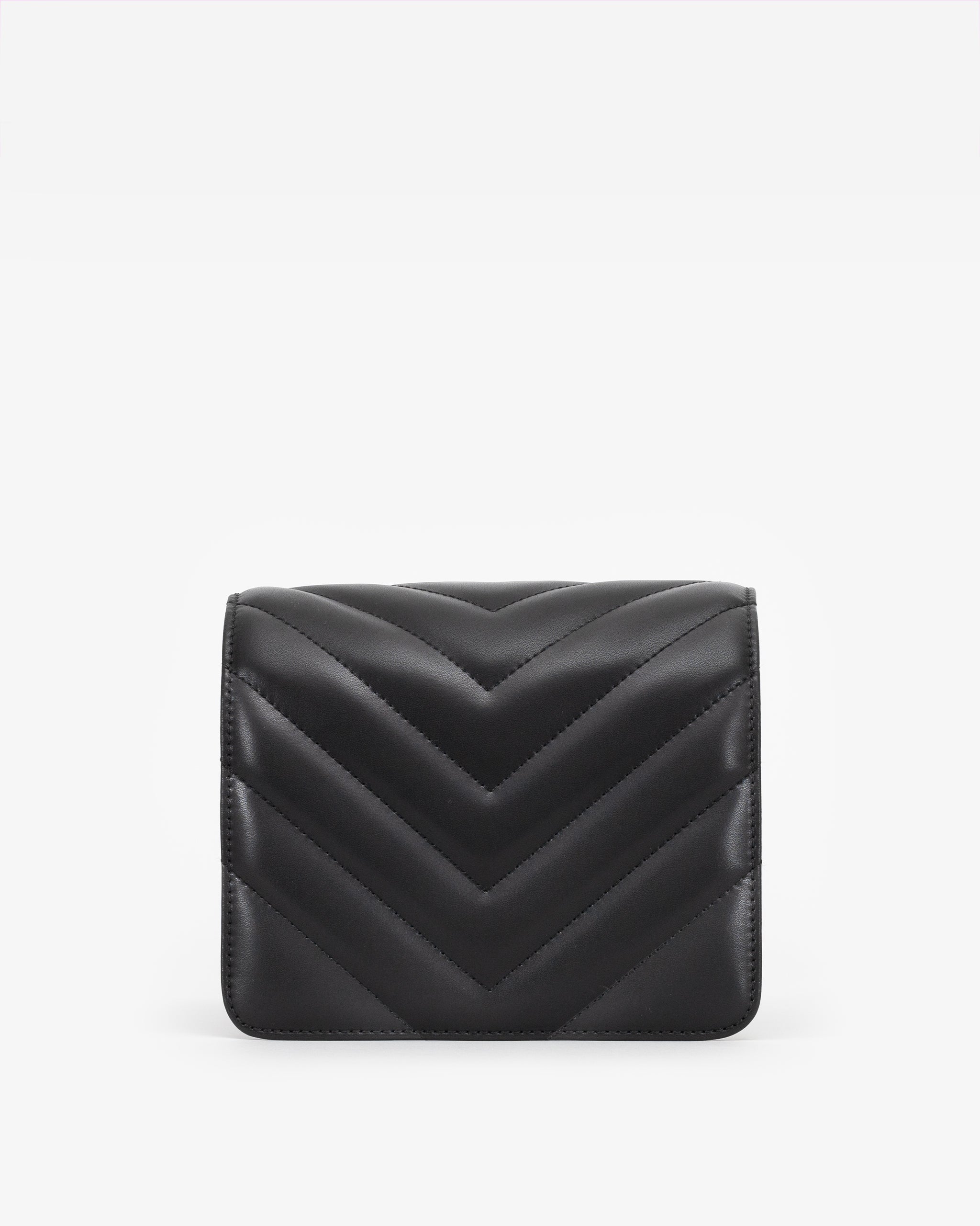Quilted Chevron Face in Black