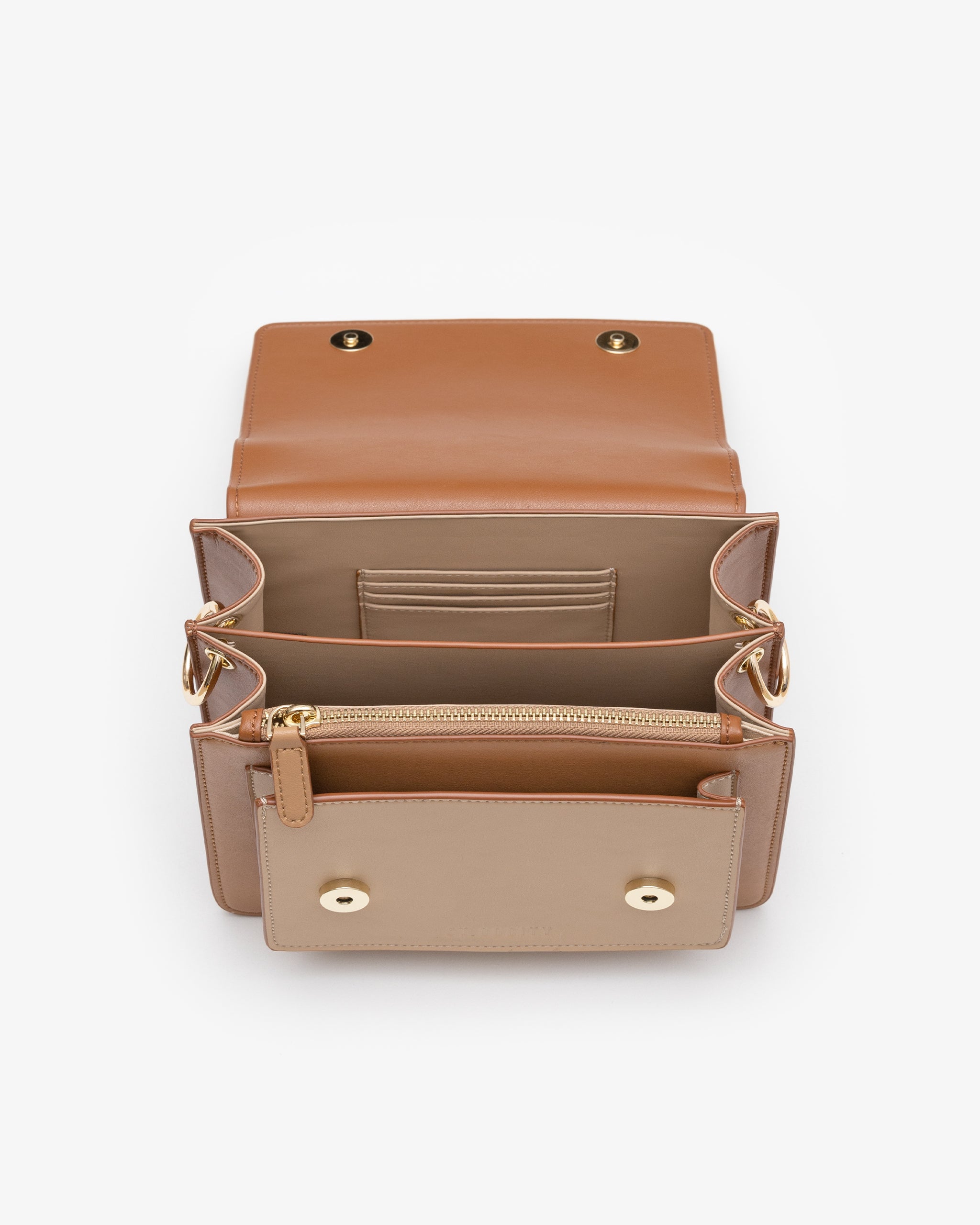 Shoulder Bag in Neutral Multi with Personalised Hardware