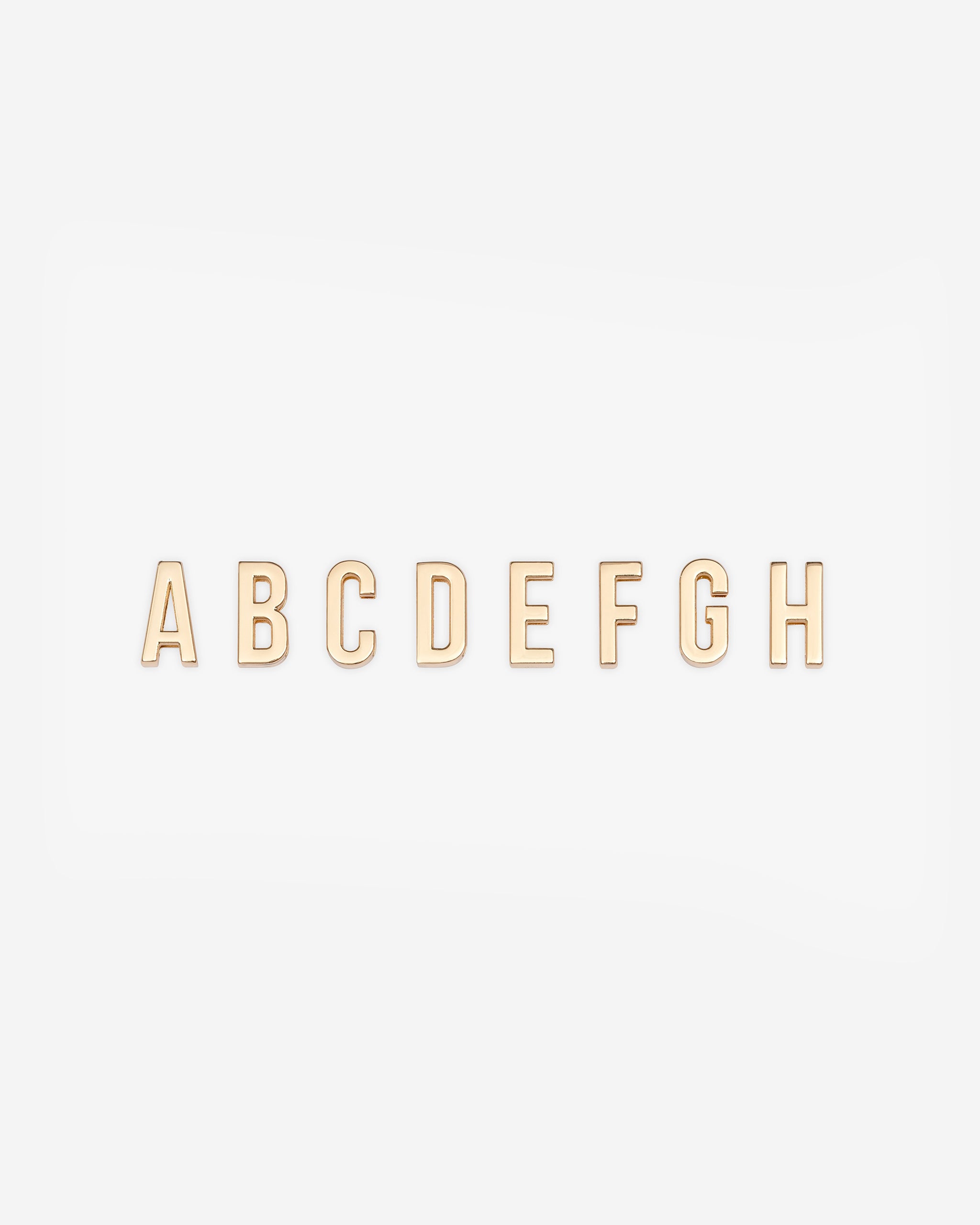 Set of 8 Standard Letters, Numbers or Symbols in Gold