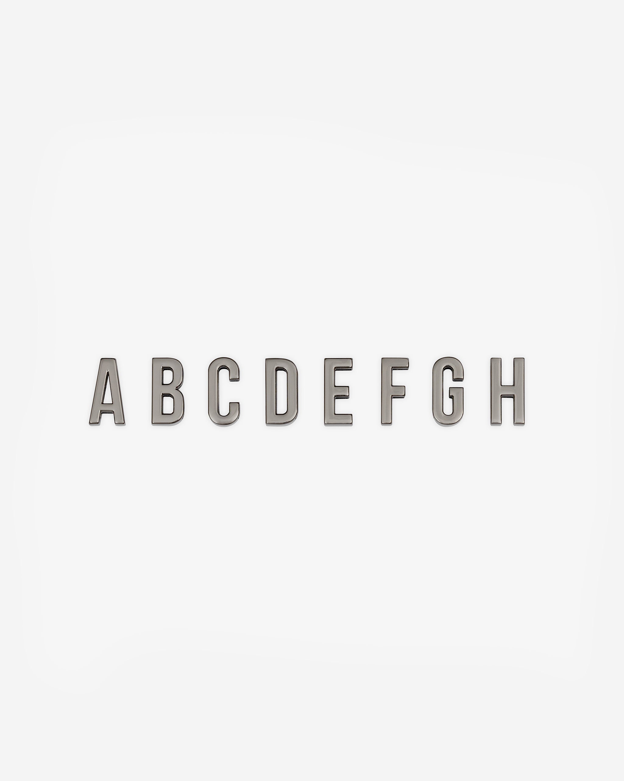 Set of 8 Standard Letters, Numbers or Symbols in Gunmetal