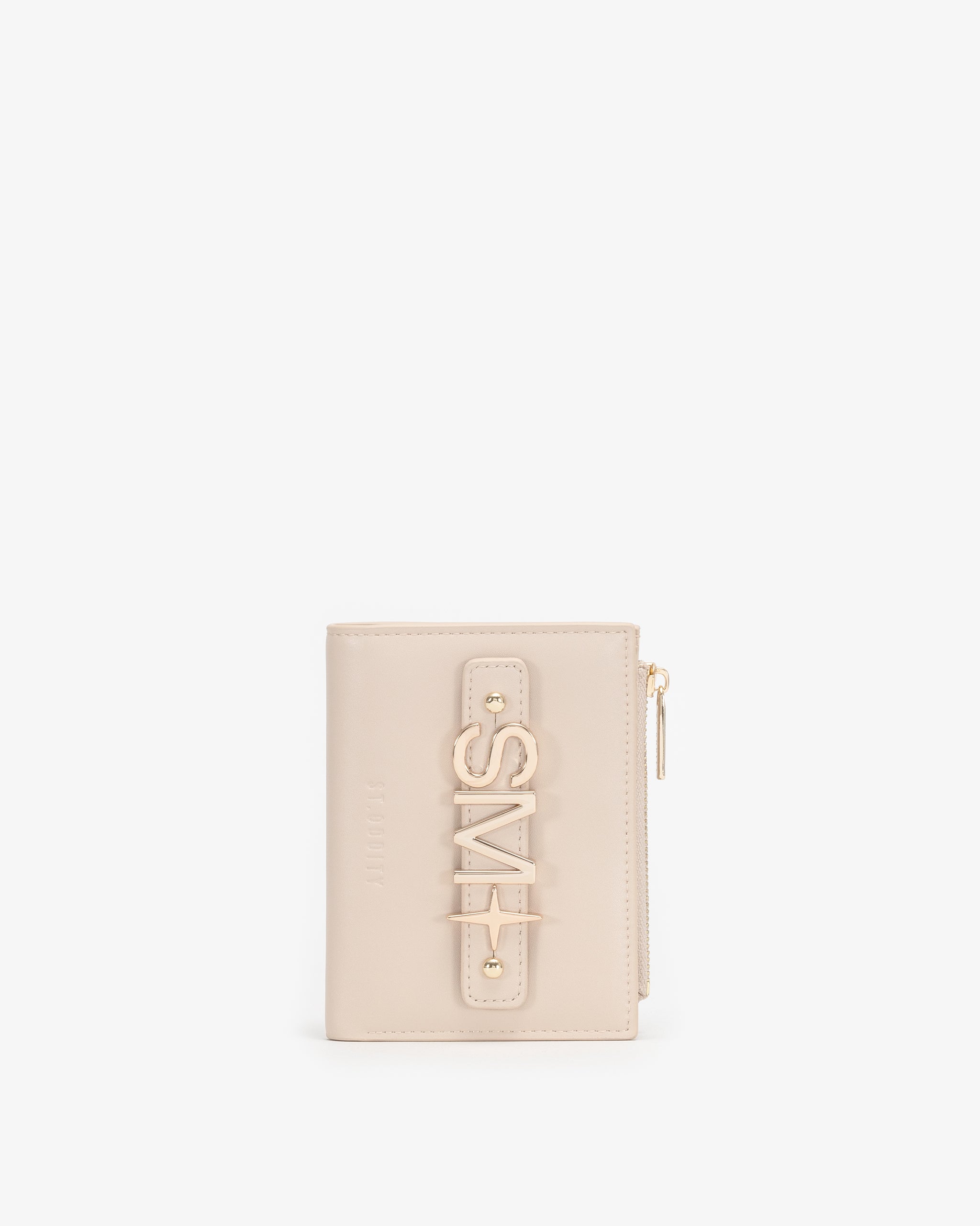 Wallet in Light Sand with Personalised Hardware
