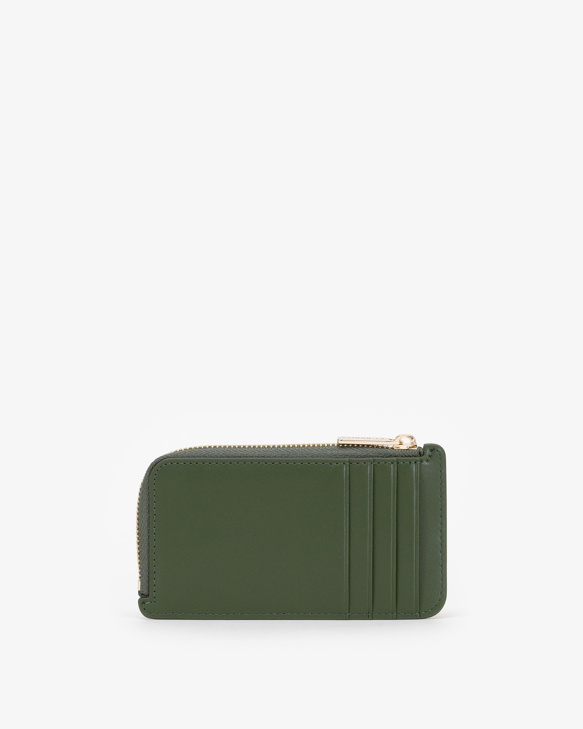 Zip Card Holder in Khaki Green