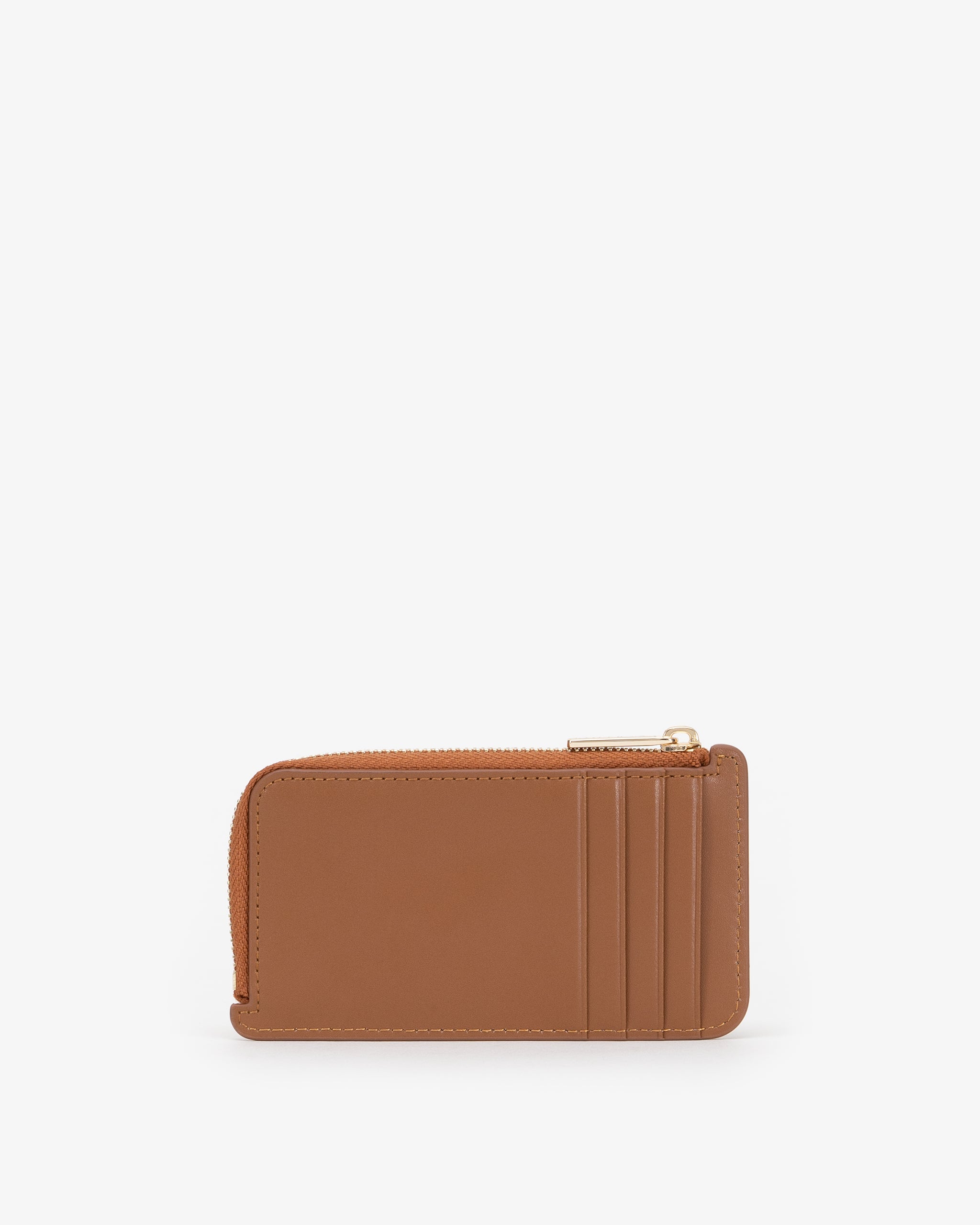 Zip Card Holder in Tan