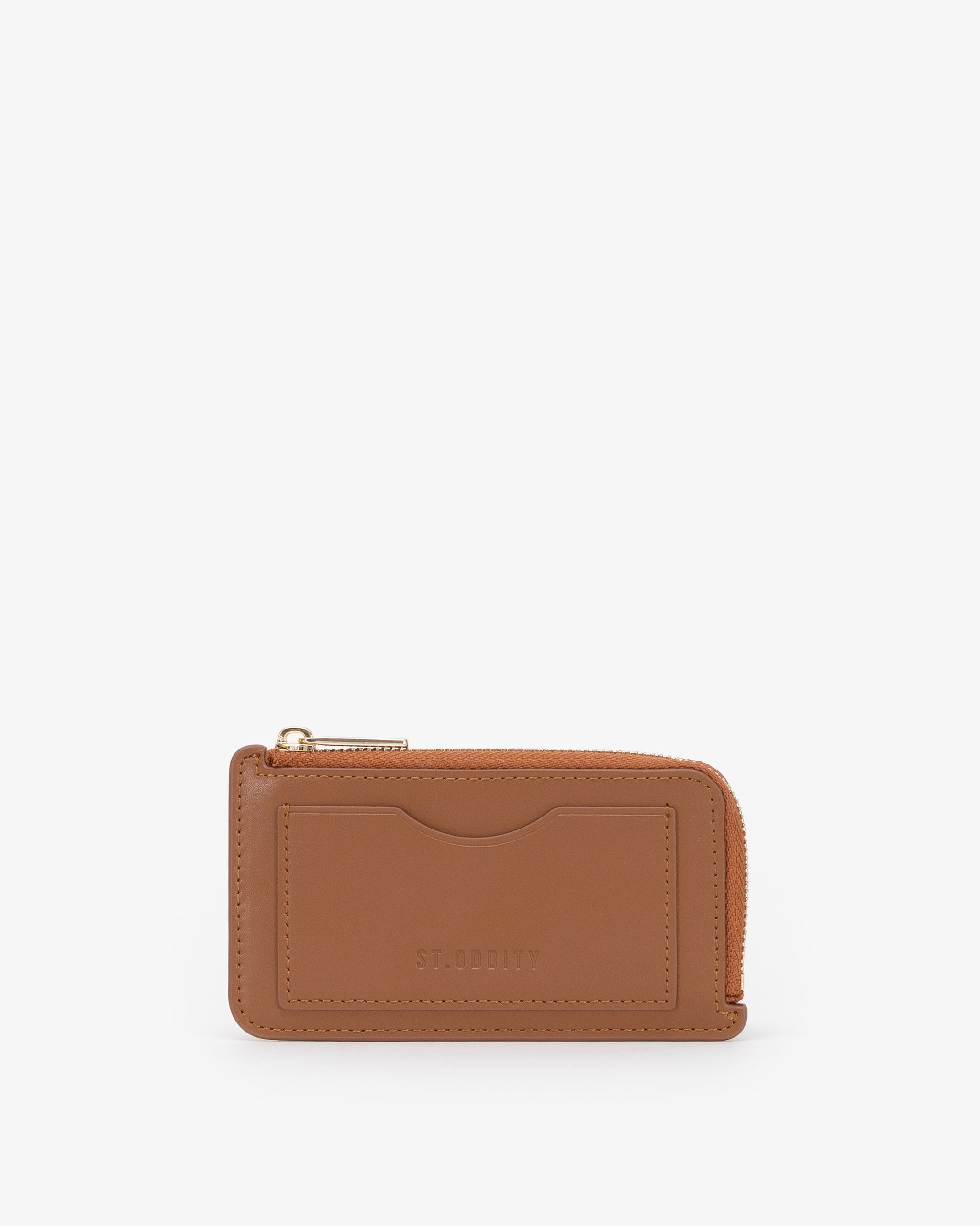 Zip Card Holder in Tan