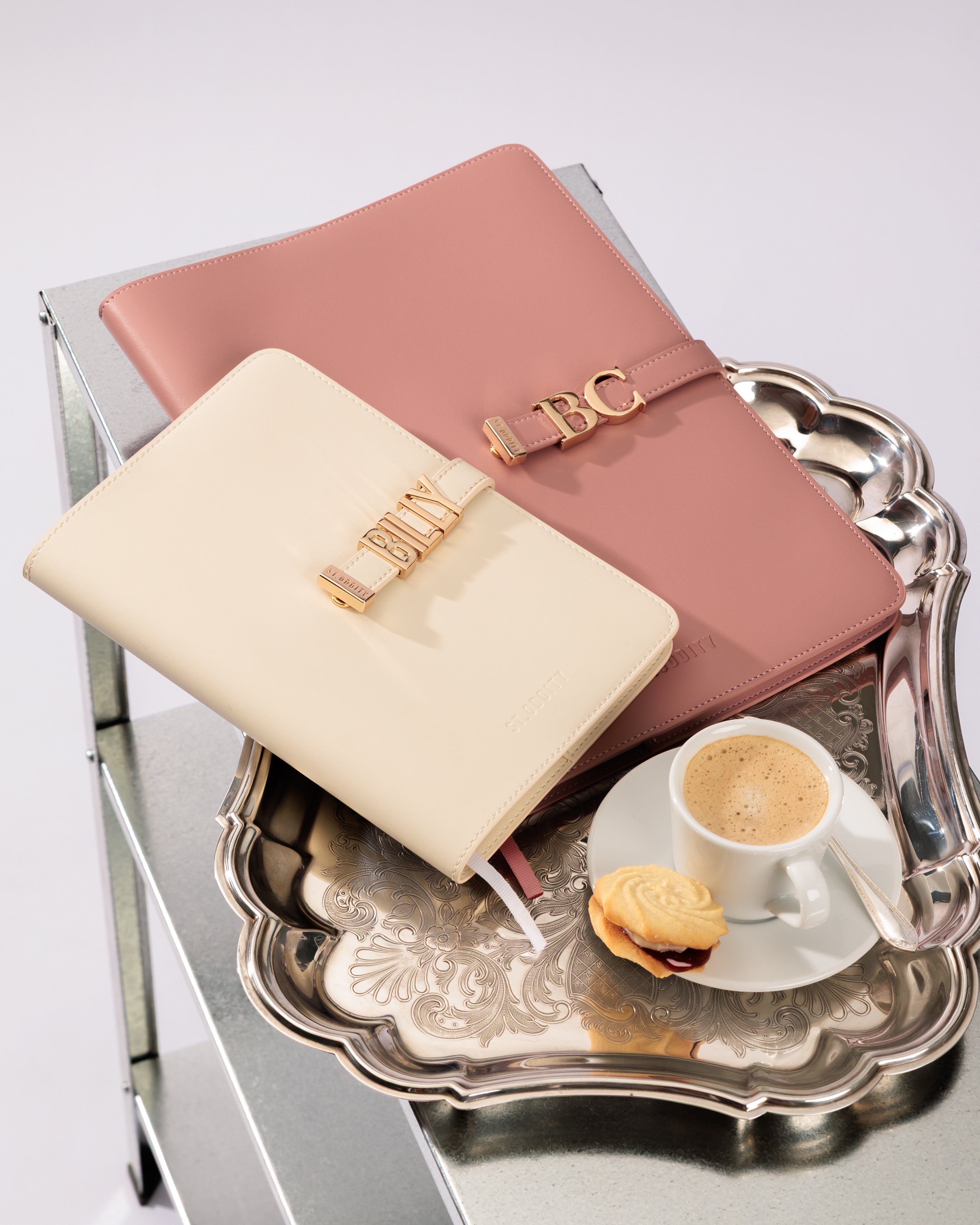 A5 Notebook in Off White with Personalised Hardware