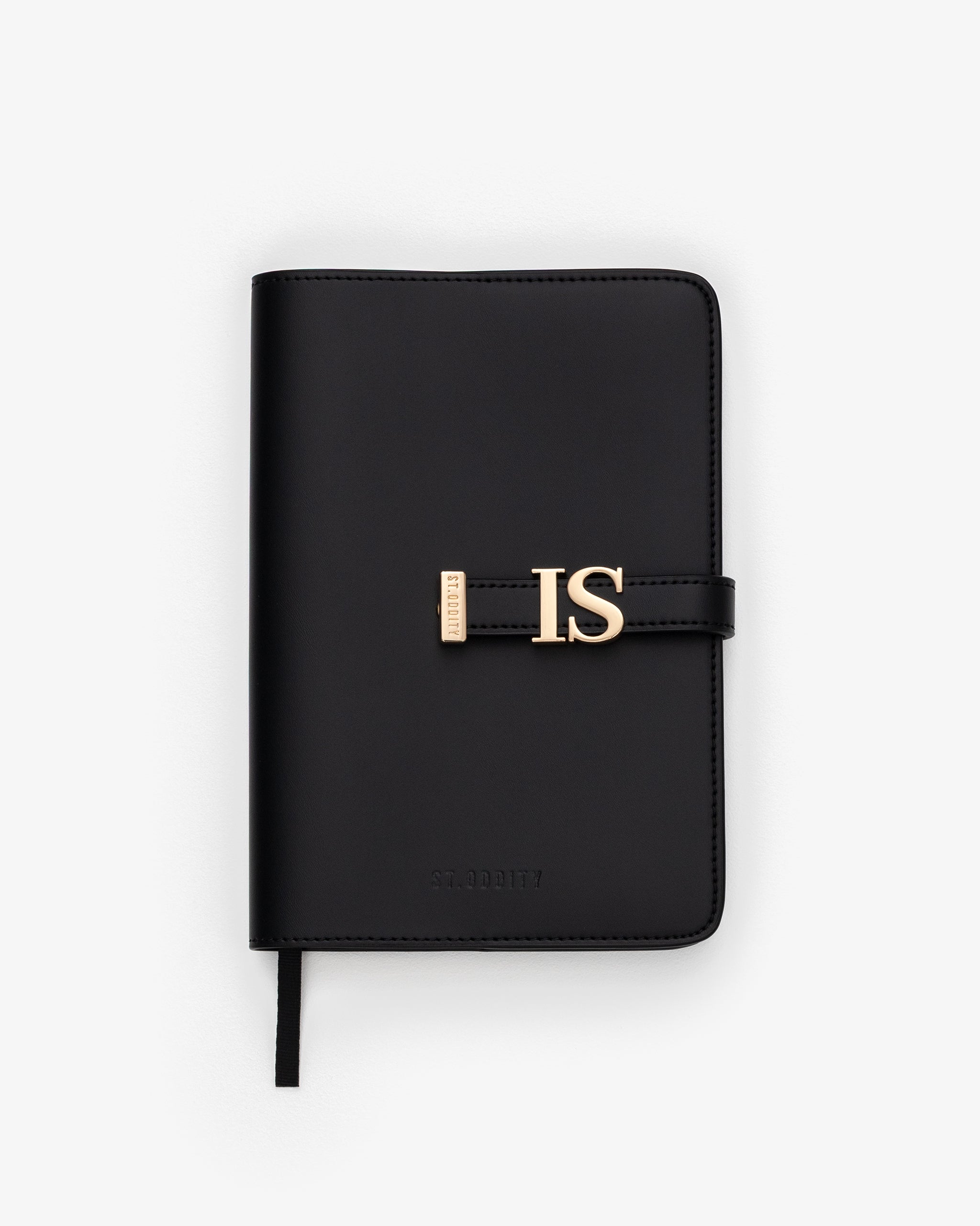 Pre-order (Mid-March): A5 Notebook in Black/Gold with Personalised Hardware