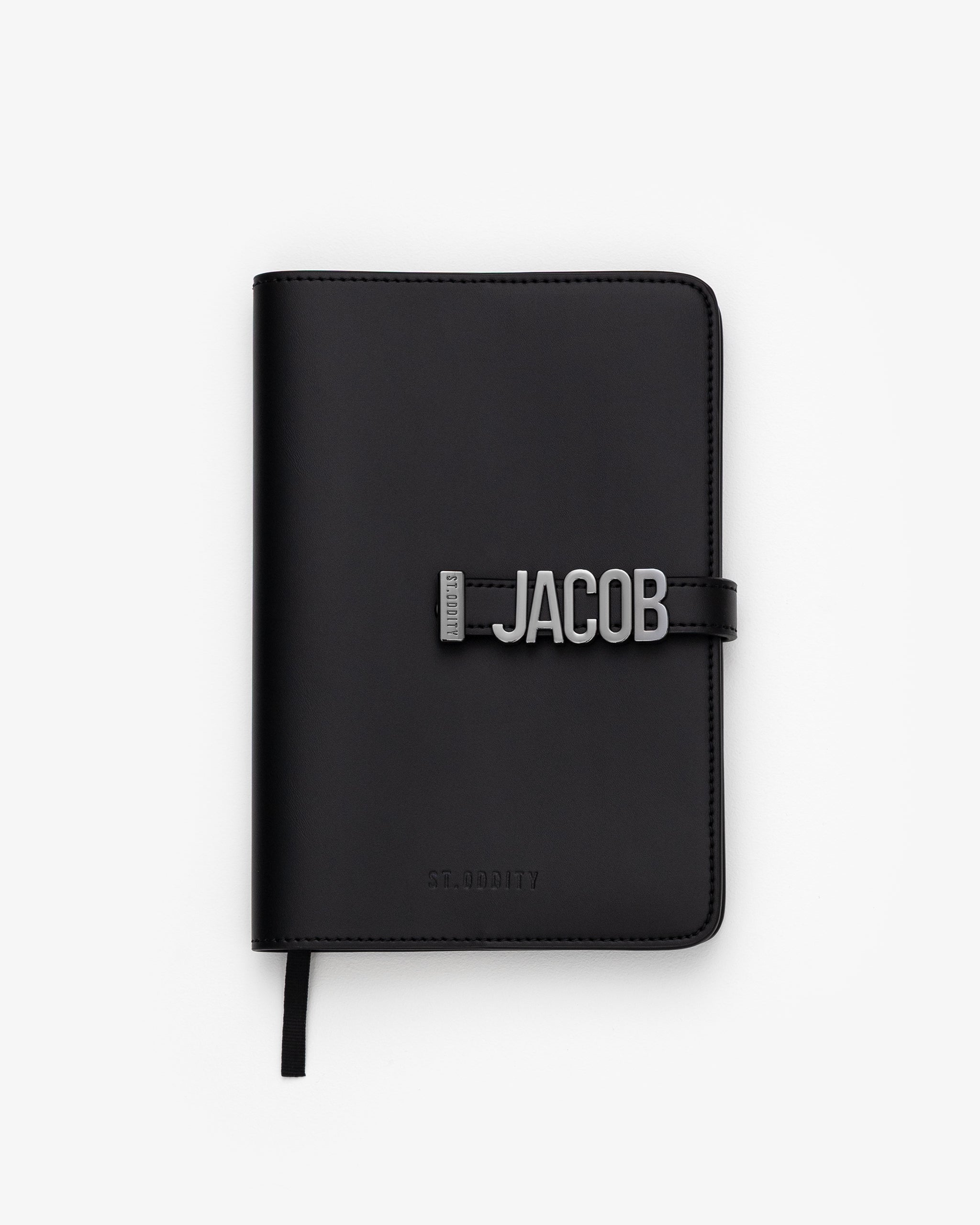 A5 Notebook in Black/Gunmetal with Personalised Hardware
