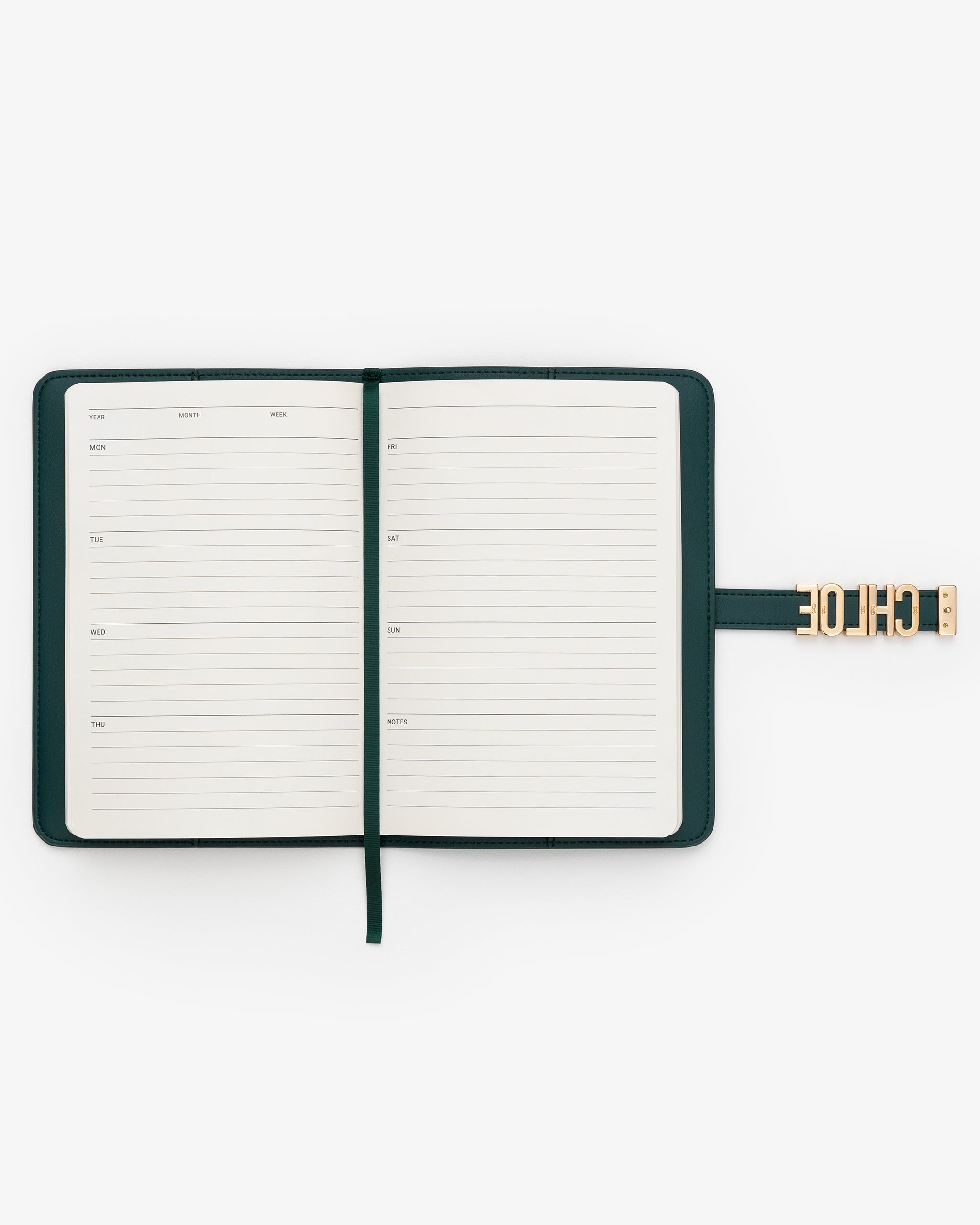 A5 Notebook in Forest Green with Personalised Hardware