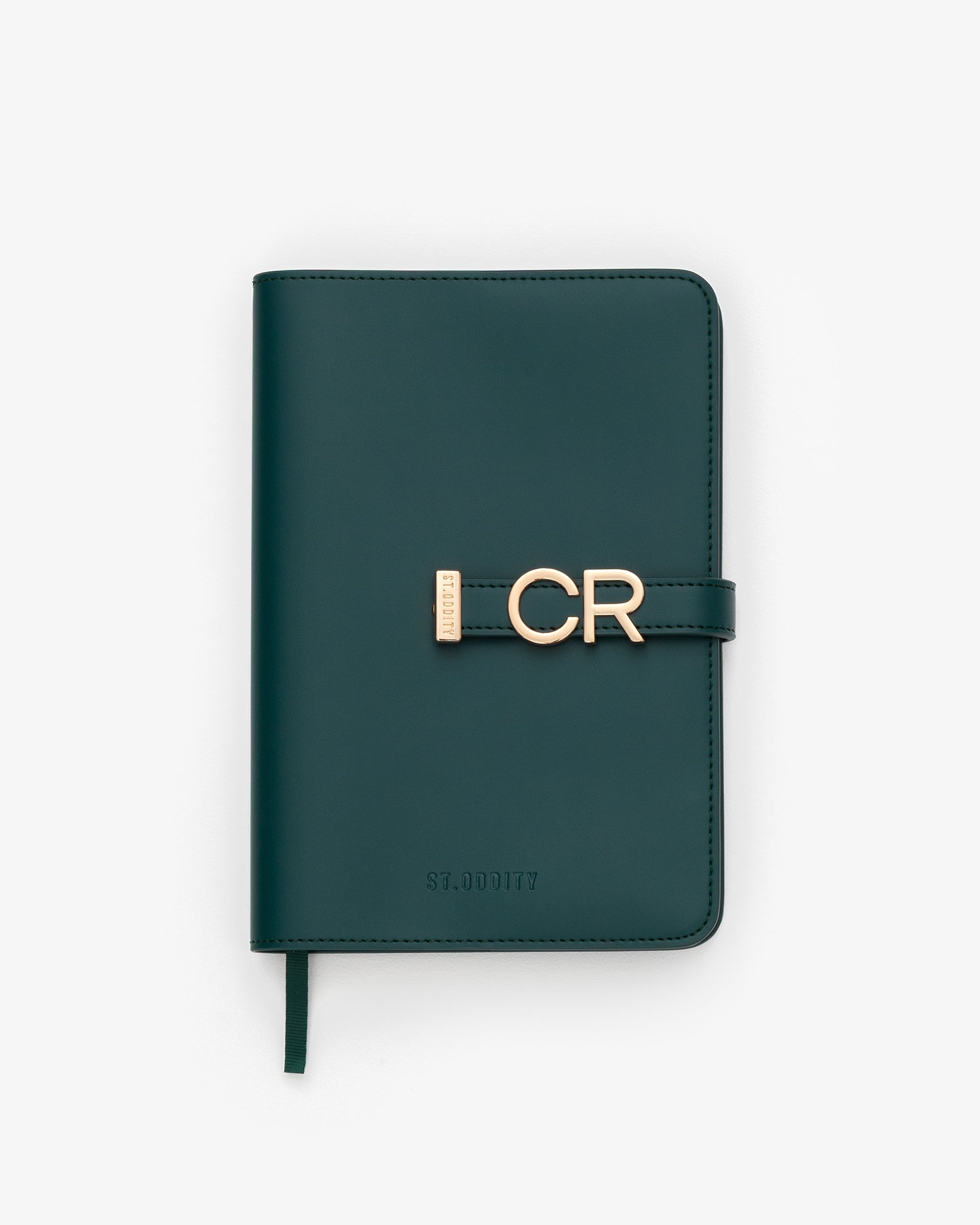 A5 Notebook in Forest Green with Personalised Hardware
