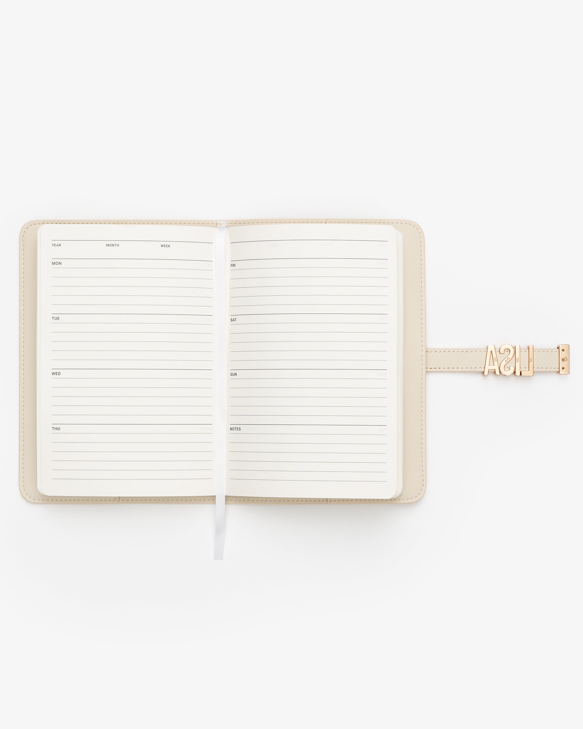 A5 Notebook in Off White with Personalised Hardware