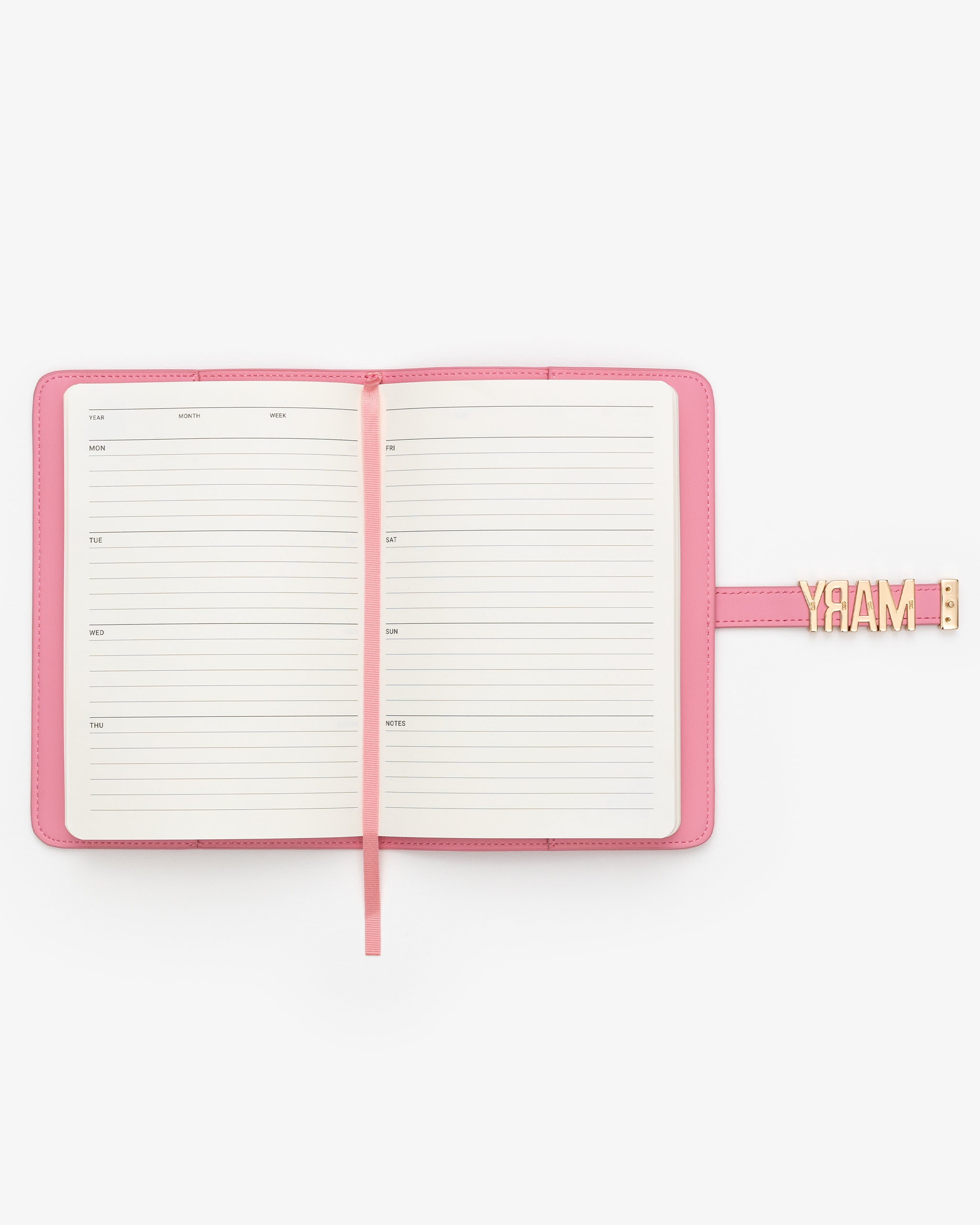 A5 Notebook in Pink with Personalised Hardware