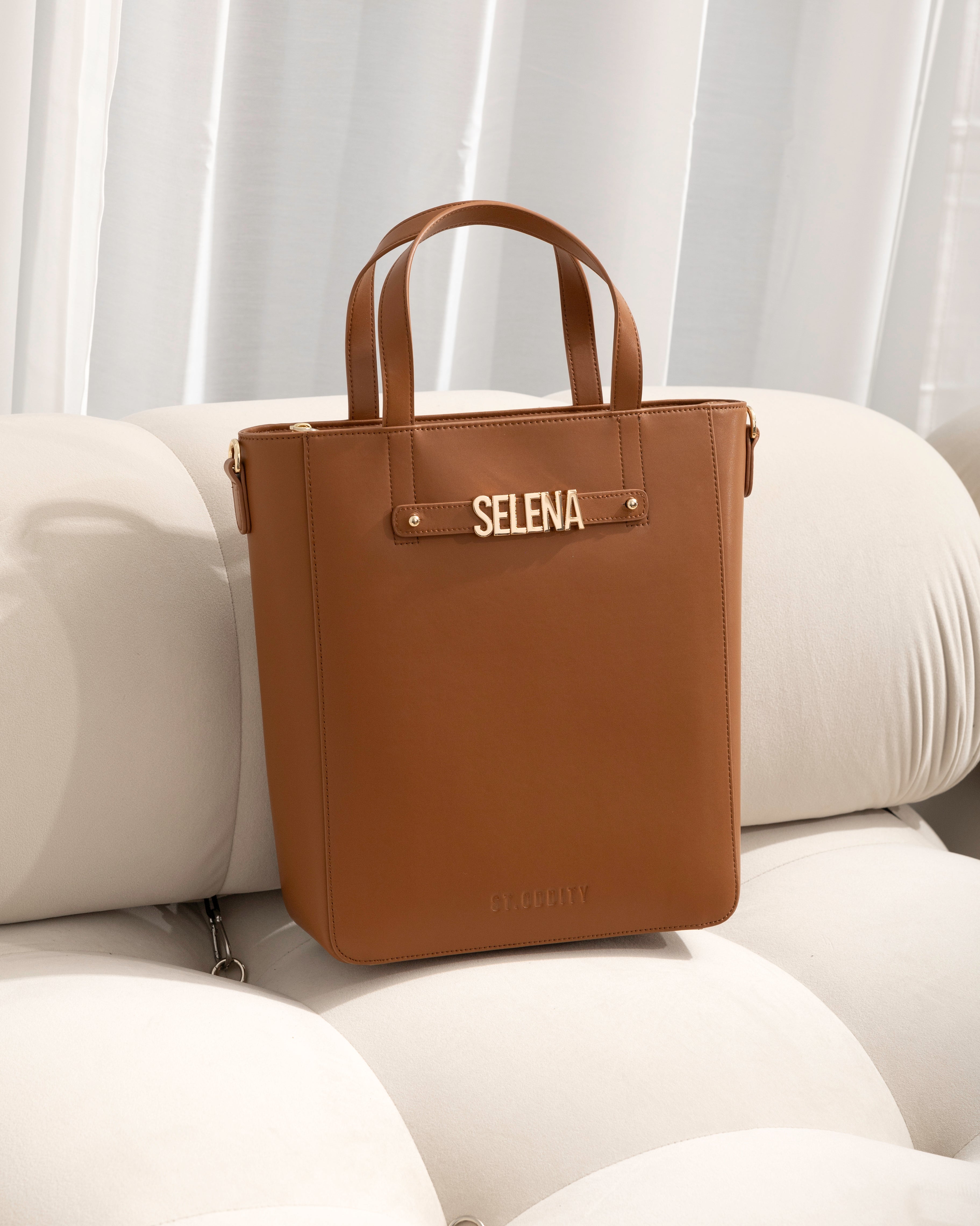 Tote in Tan with Personalised Hardware