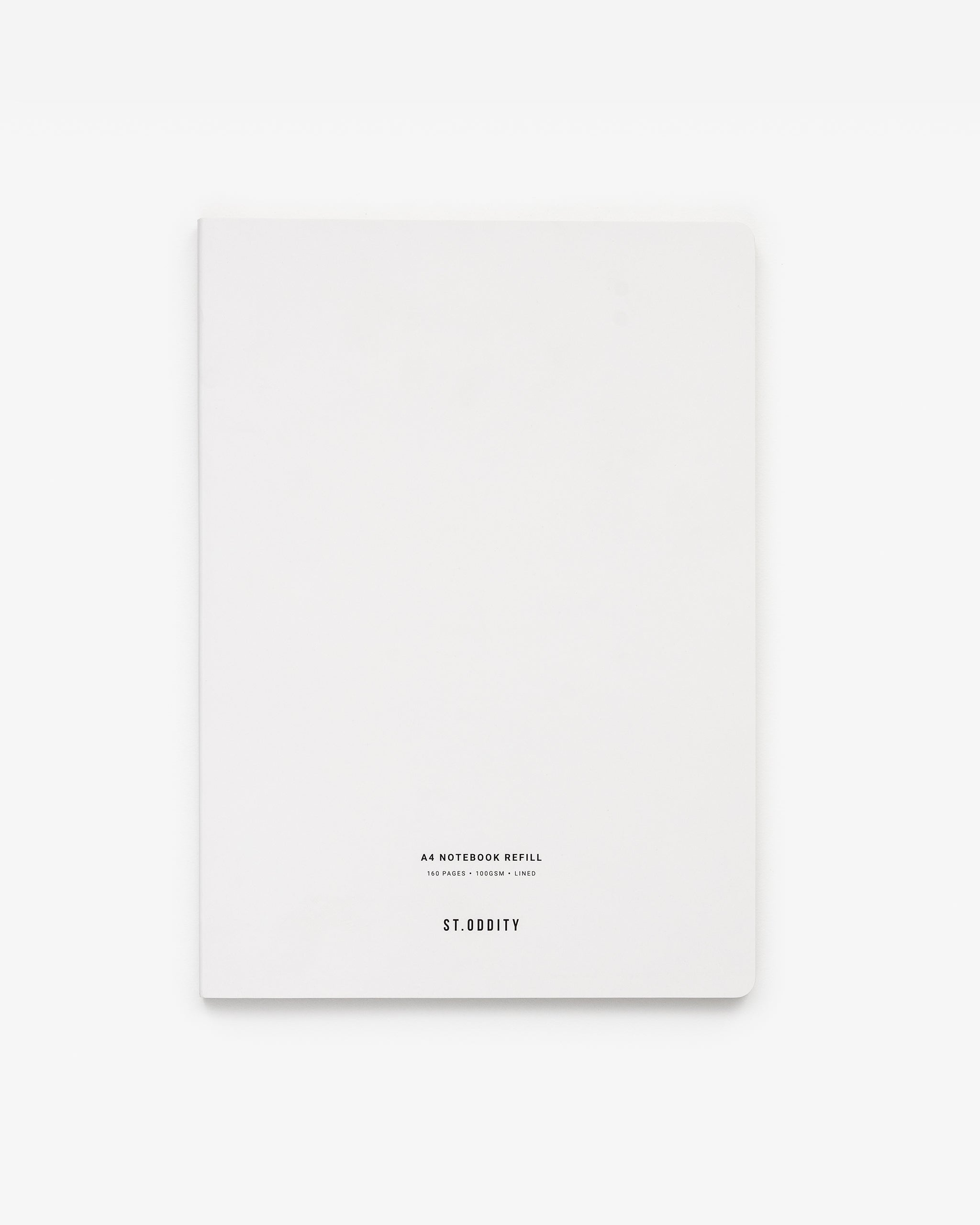 A4 notebook refill on a white background