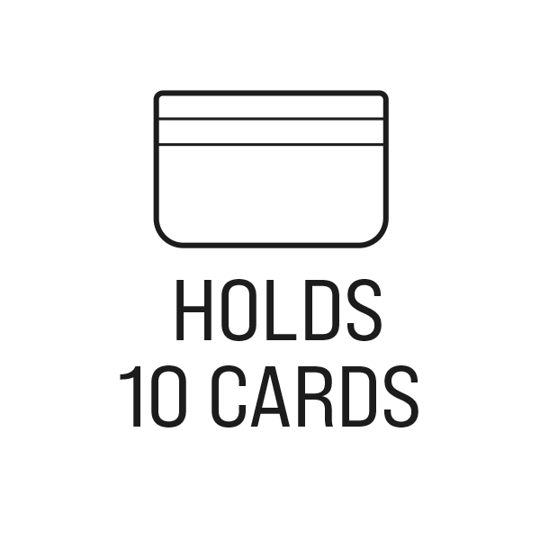 Holds 10 cards