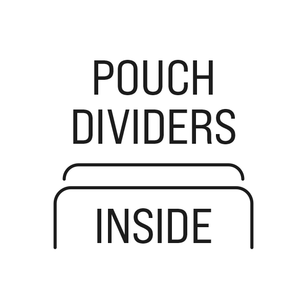Pouch dividers inside