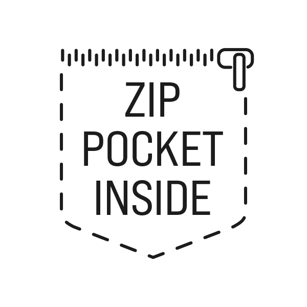 Zip pocket inside