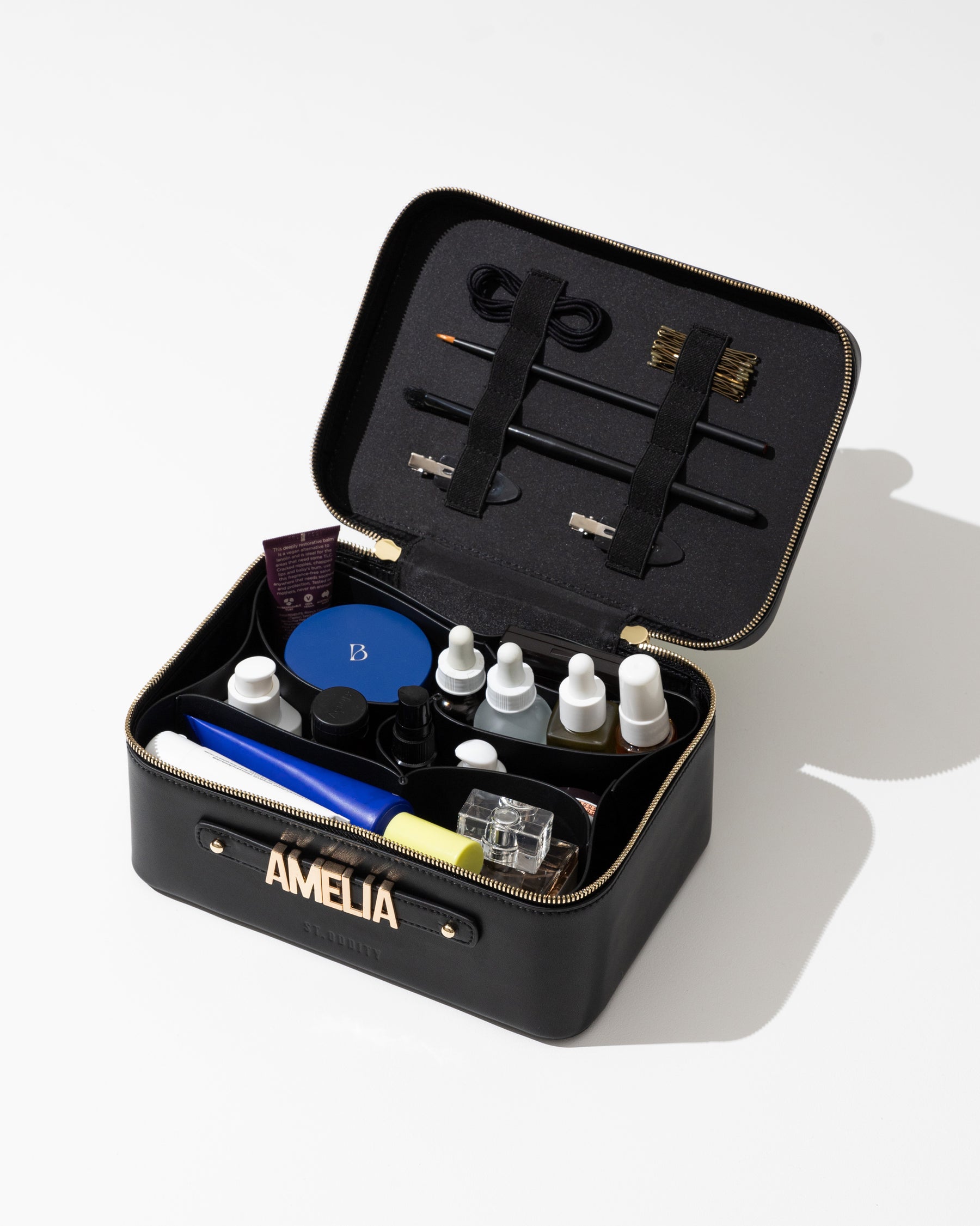 Vanity Case in Black/Gold with Personalised Hardware St. Oddity