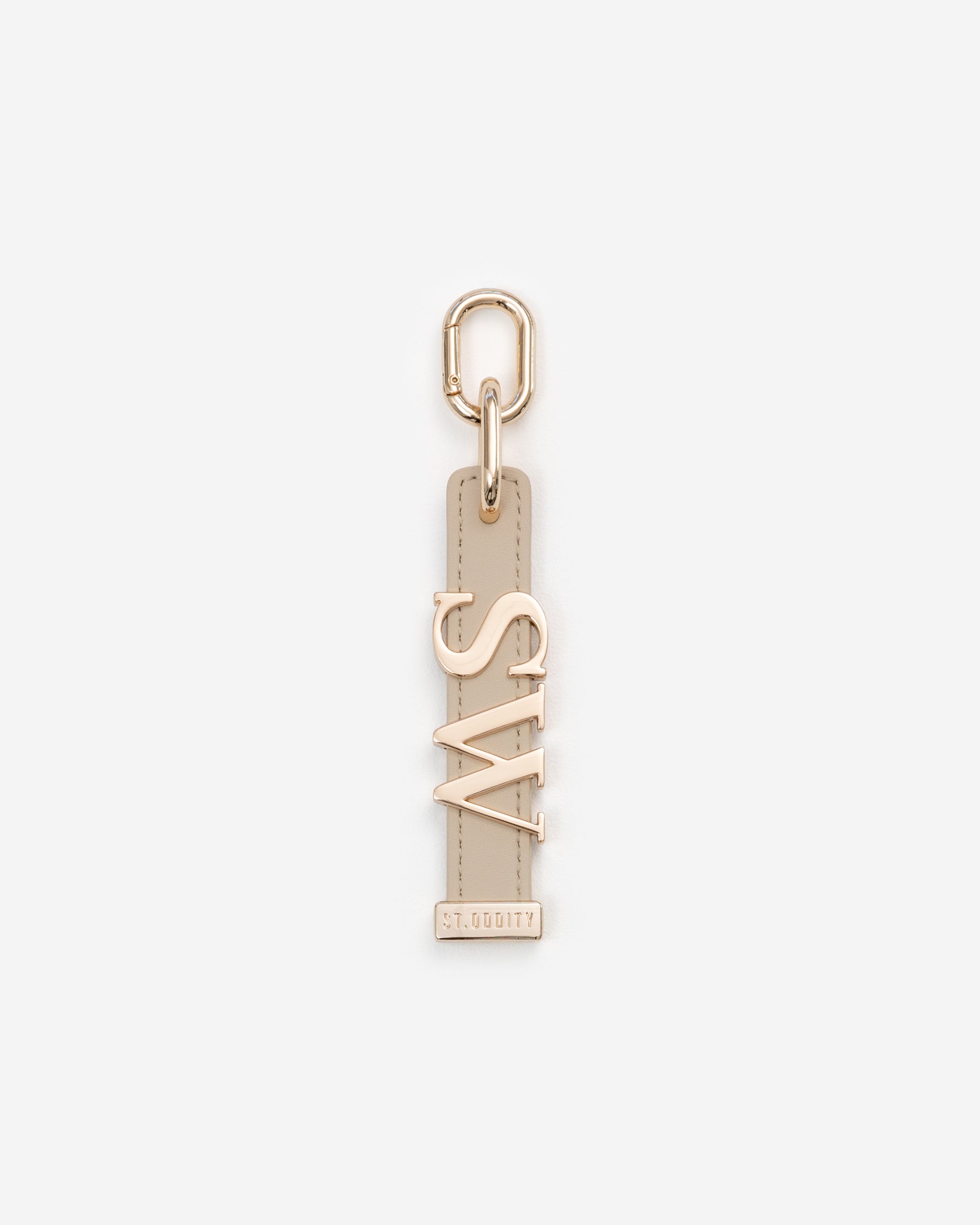 Charm in Light Sand with Personalised Hardware