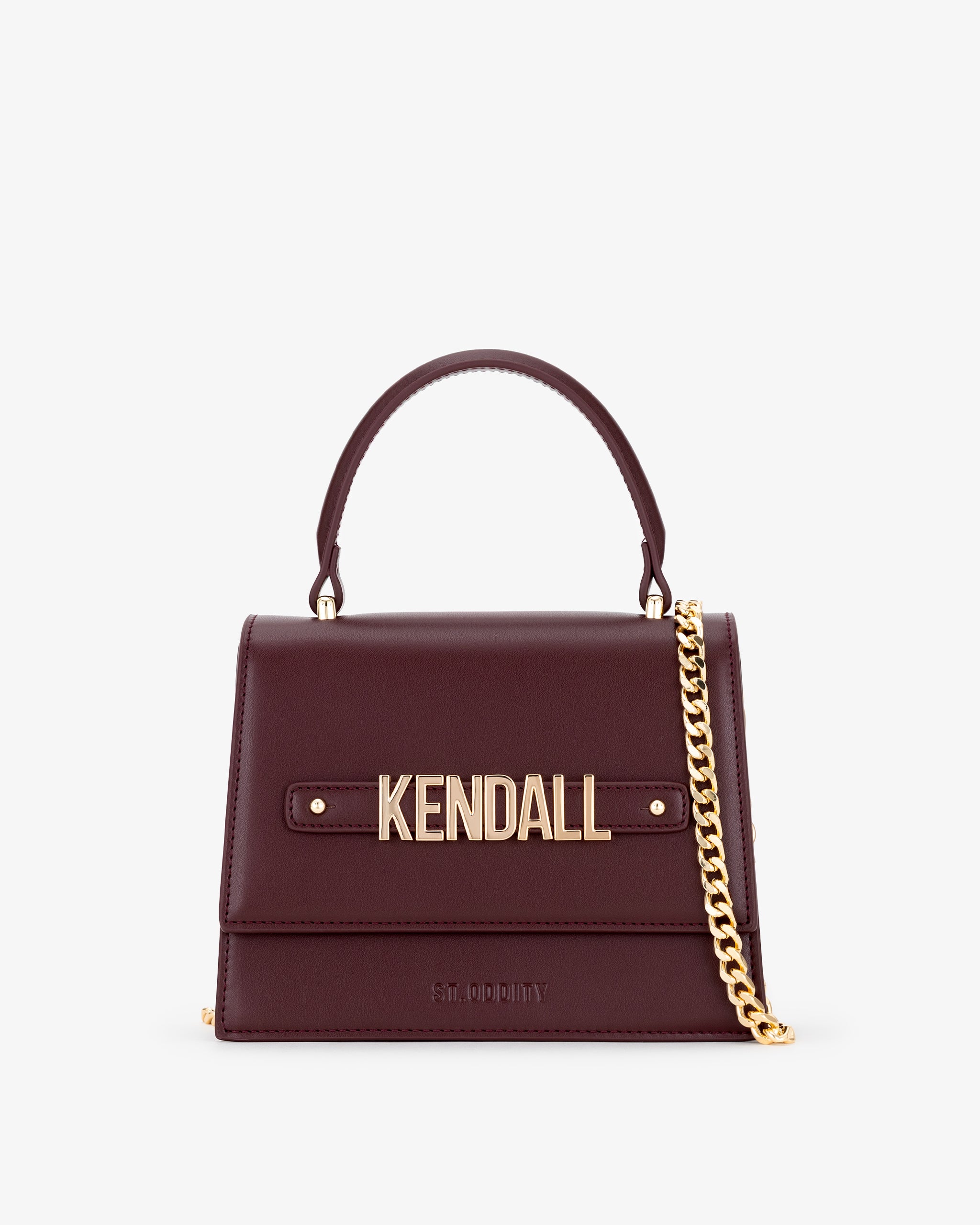 Evening Bag in Oxblood with Personalised Hardware
