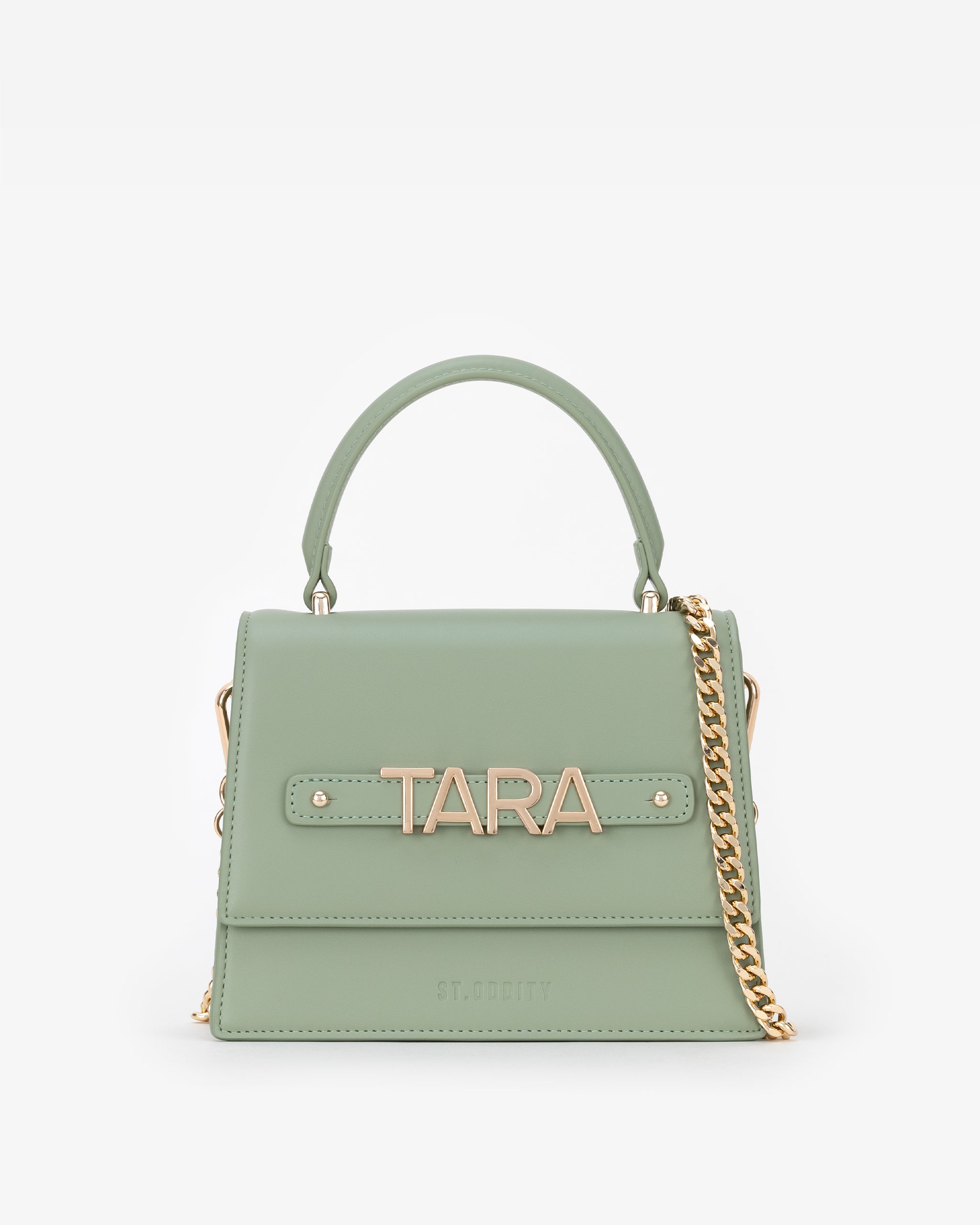Limited Edition: Evening Bag in Sage with Personalised Hardware