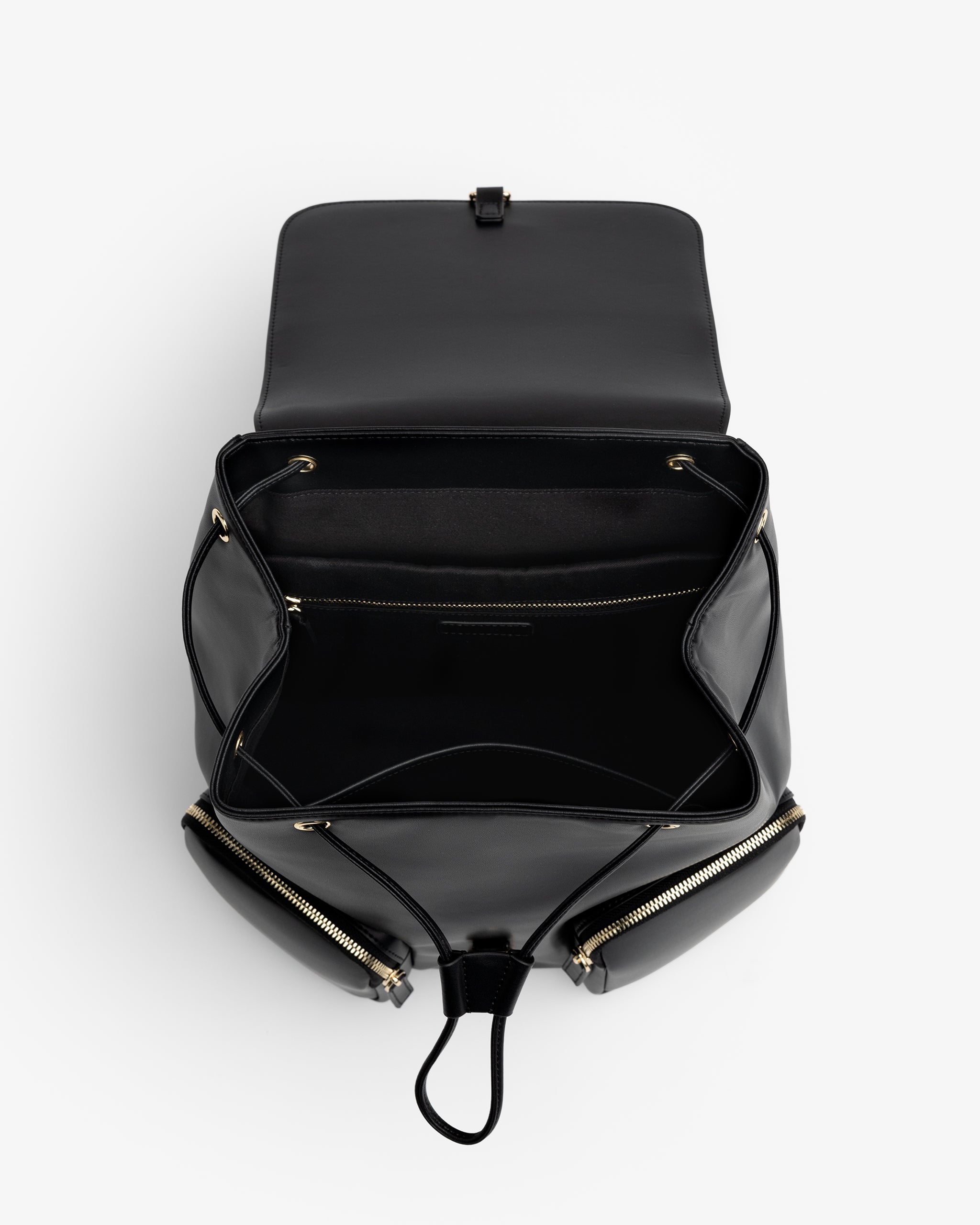 Backpack in Black/Gold with Personalised Hardware