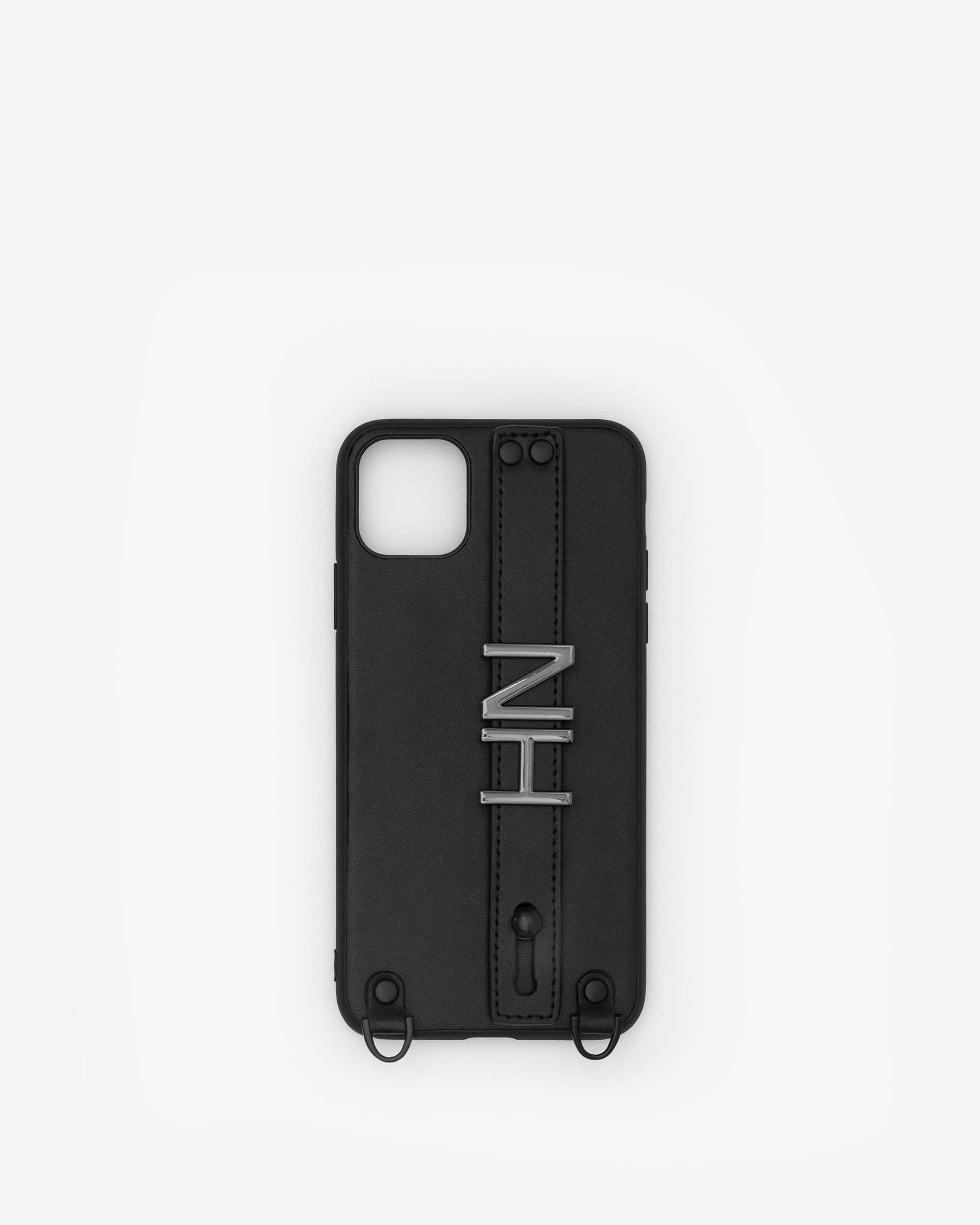 iPhone 15 Plus Case in Black/Gunmetal with Personalised Hardware