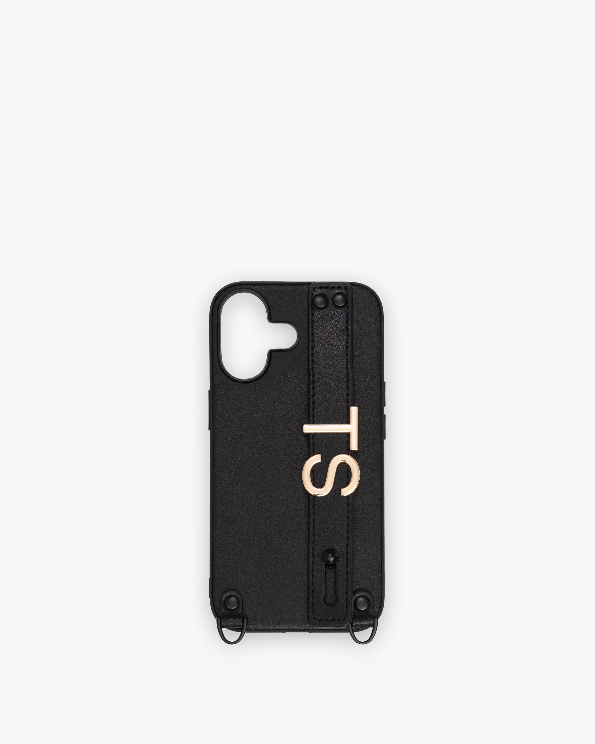 iPhone 16 Case in Black/Gold with Personalised Hardware