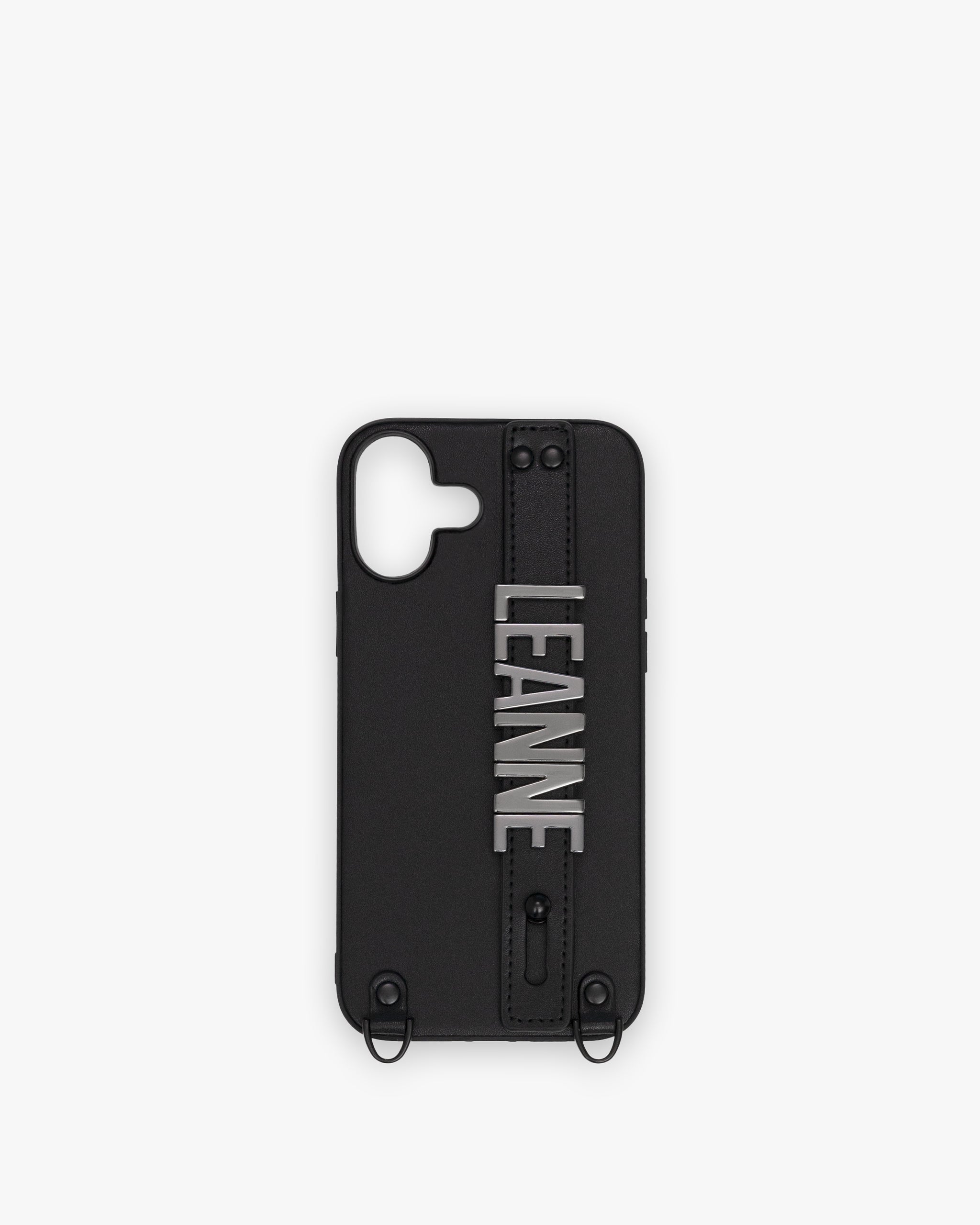 iPhone 16 Plus Case in Black/Gunmetal with Personalised Hardware