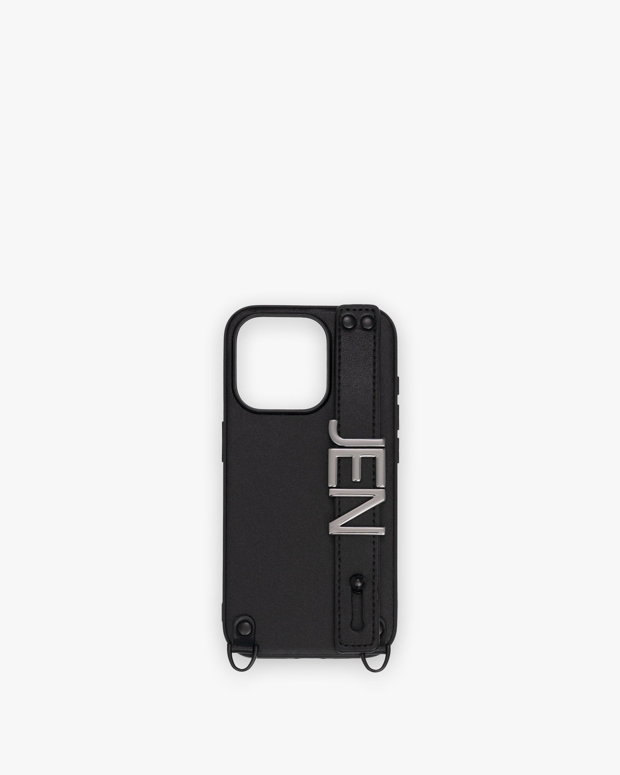 iPhone 15 Pro Case in Black/Gunmetal with Personalised Hardware