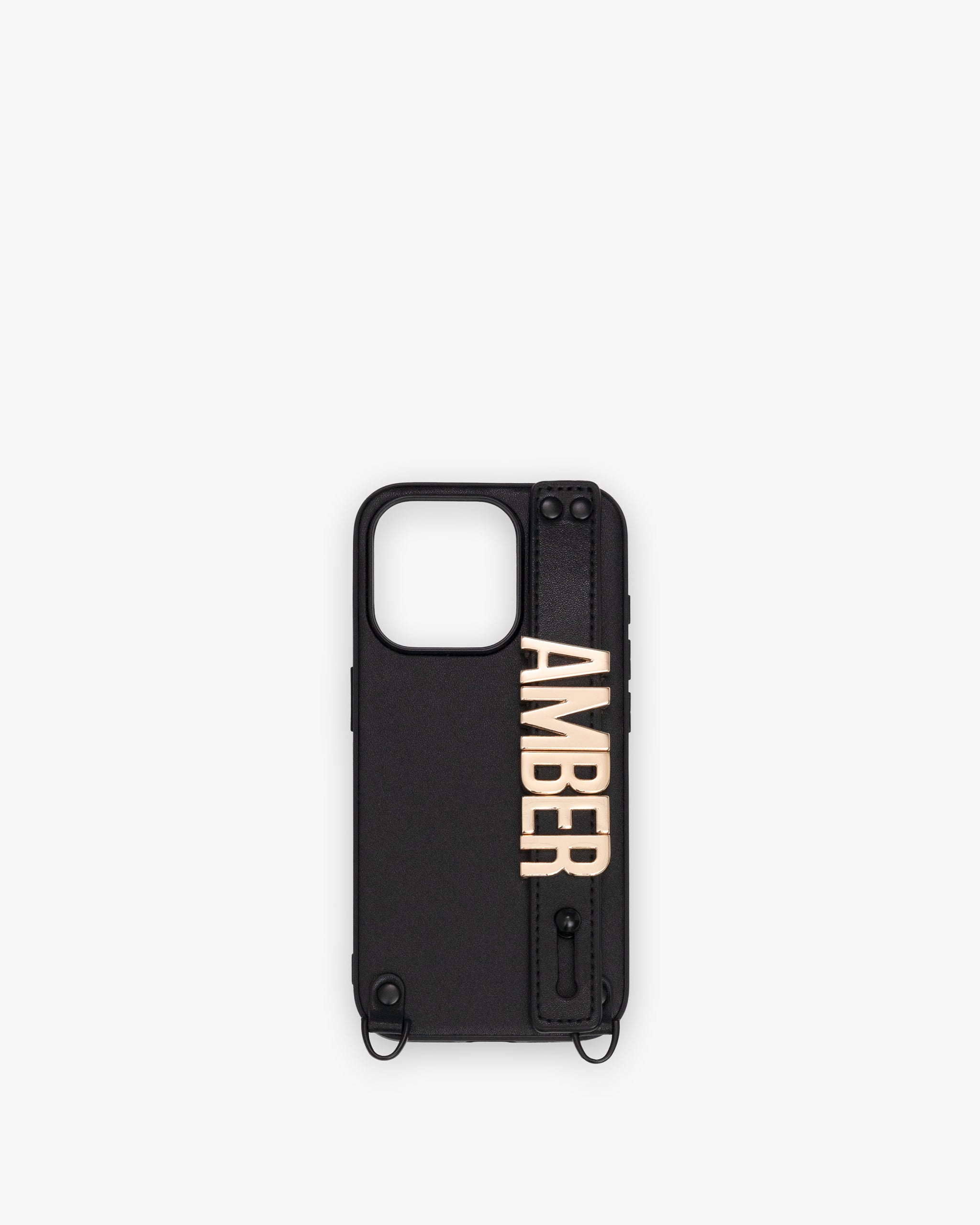 Pre-order (Late November): iPhone 16 Pro Case in Black/Gold with Personalised Hardware