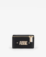 Jewellery Case in Black/Gold with Personalised Hardware