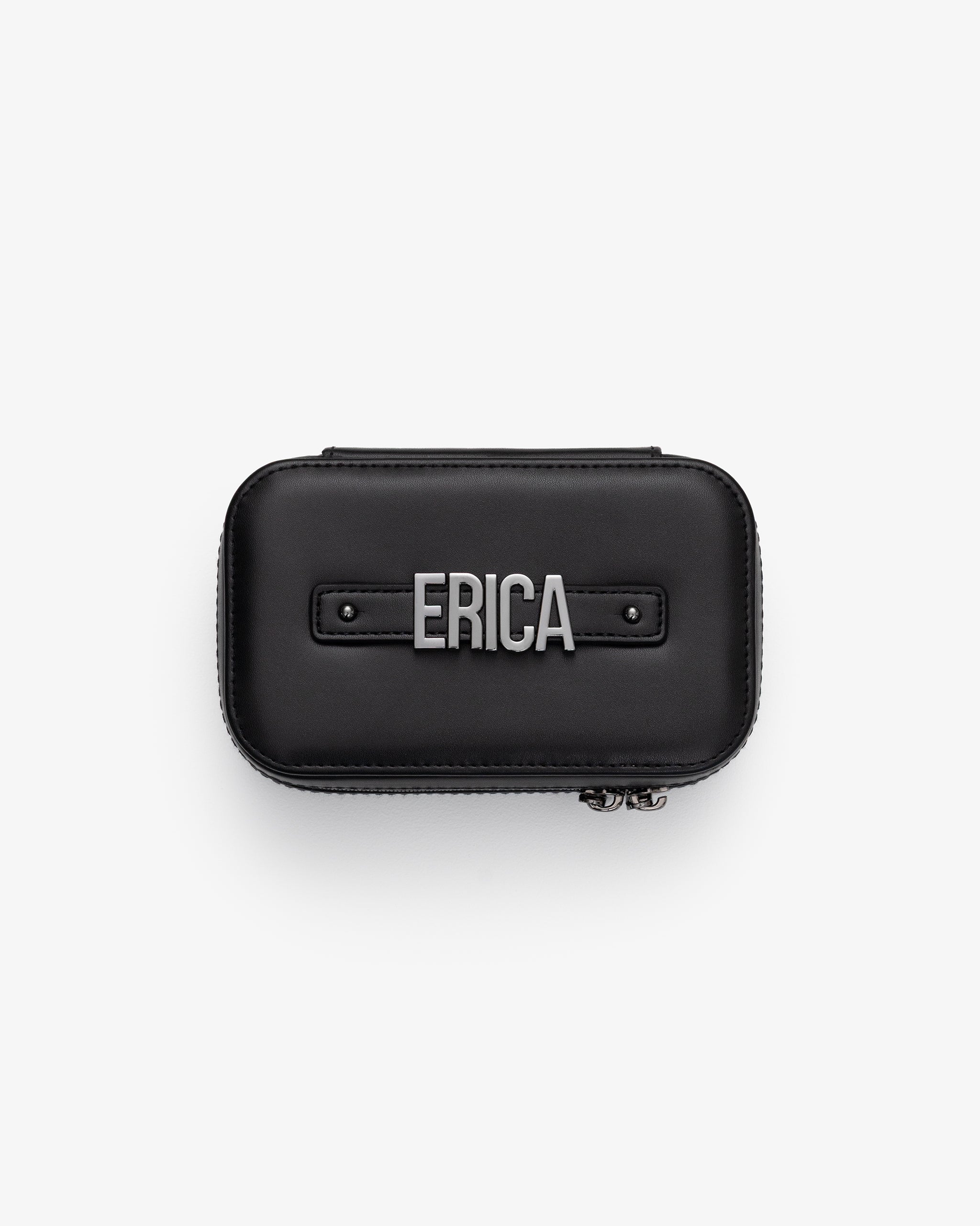 Jewellery Case in Black/Gunmetal with Personalised Hardware