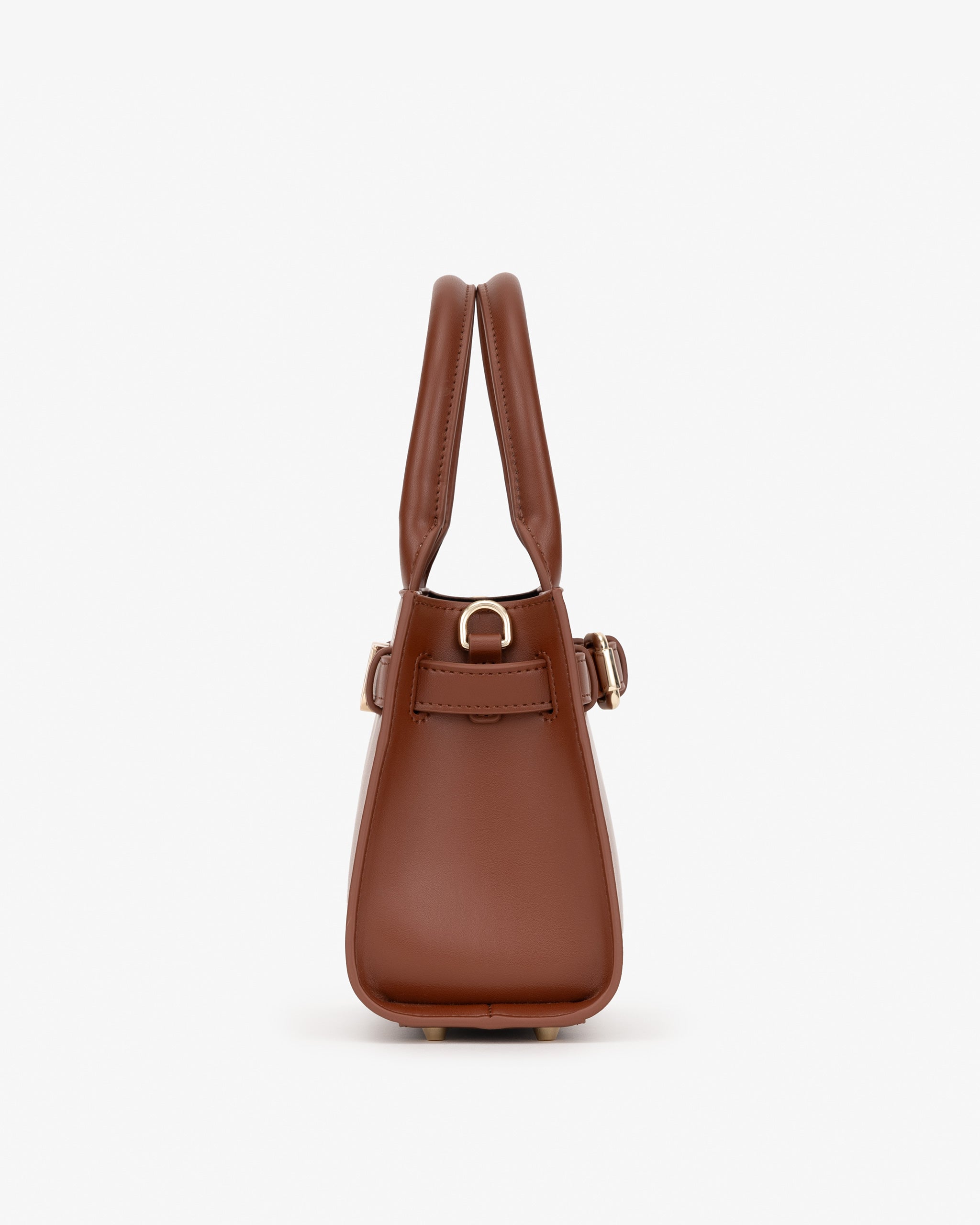 Mini Belt Tote in Cognac with Personalised Hardware