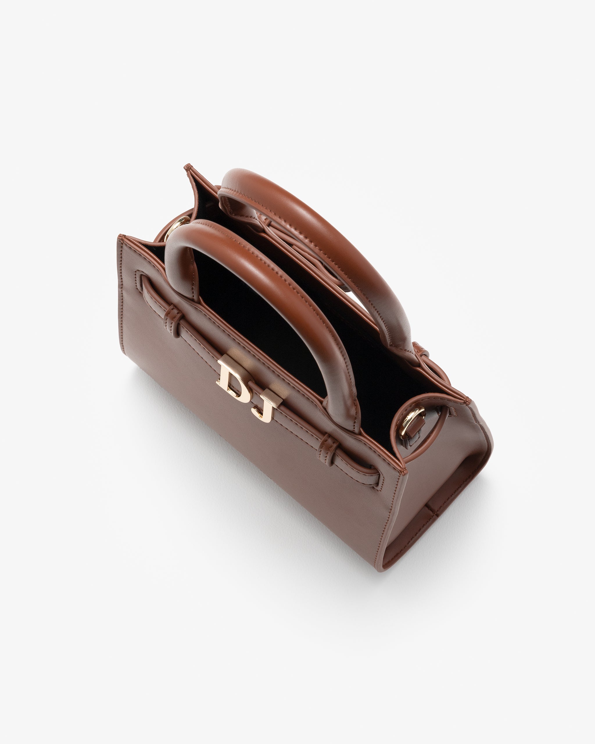 Mini Belt Tote in Cognac with Personalised Hardware