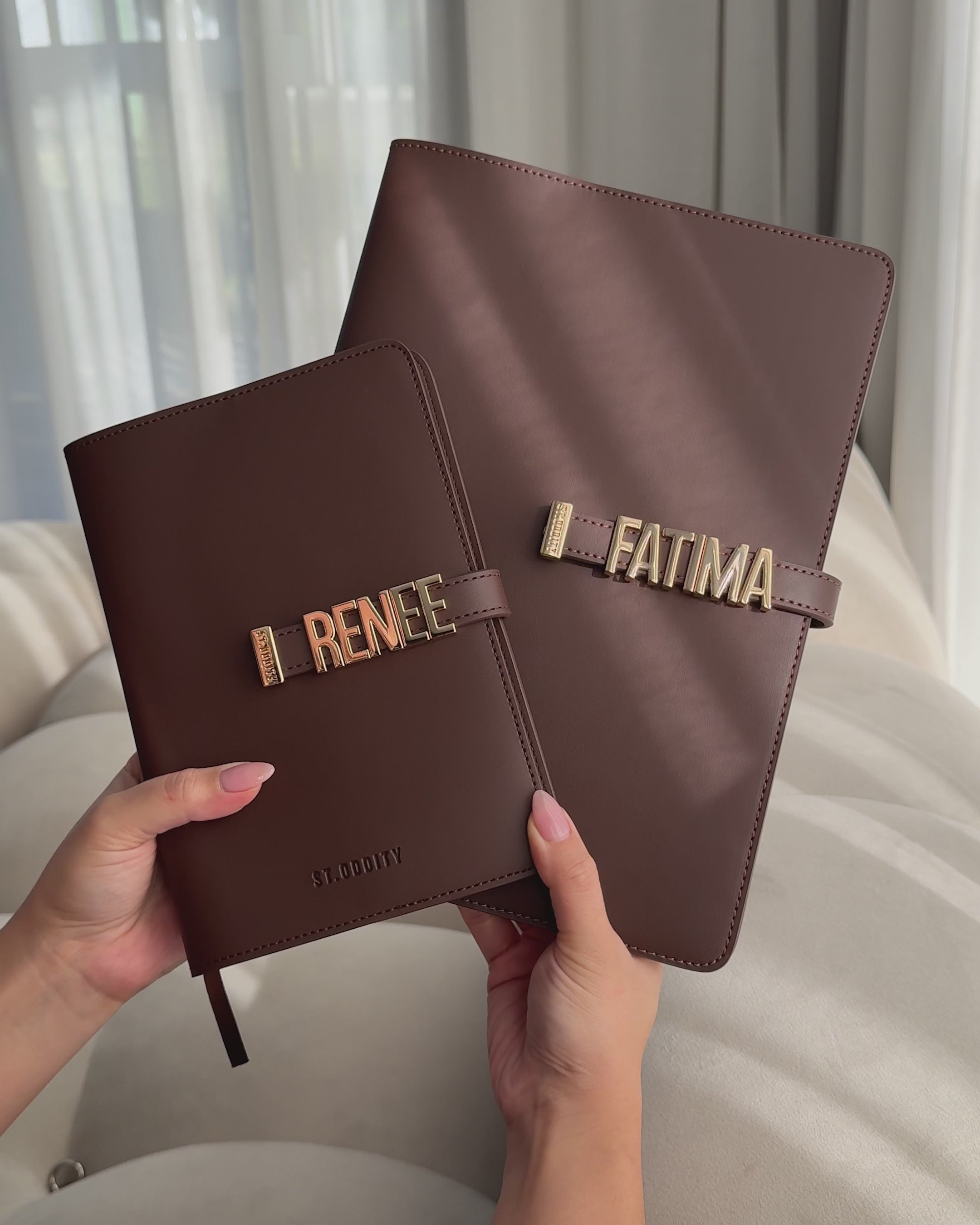 A5 and A4 Notebook in Brown