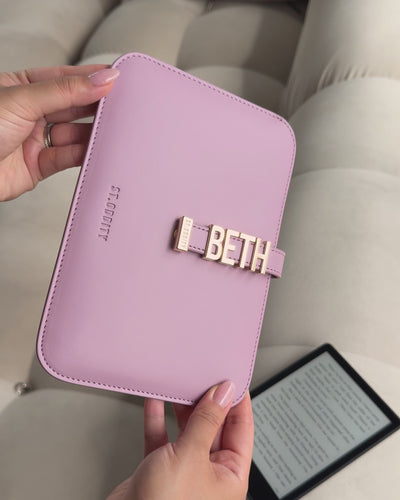 Kindle/iPad Mini Sleeve in Lilac with 'BETH' personalisation.