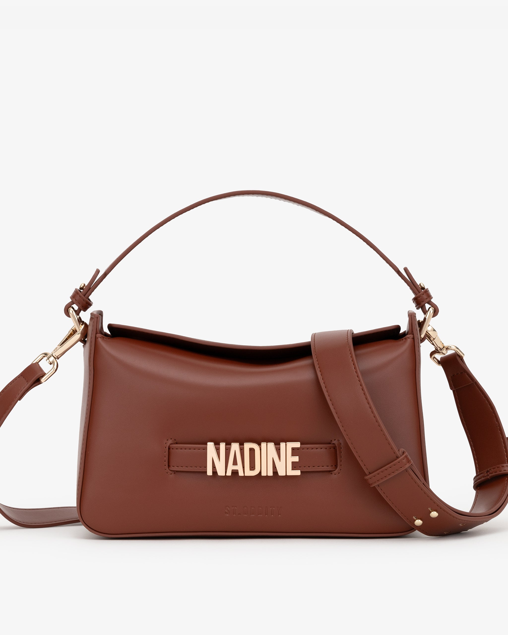 Slouch Bag in Cognac with Personalised Hardware