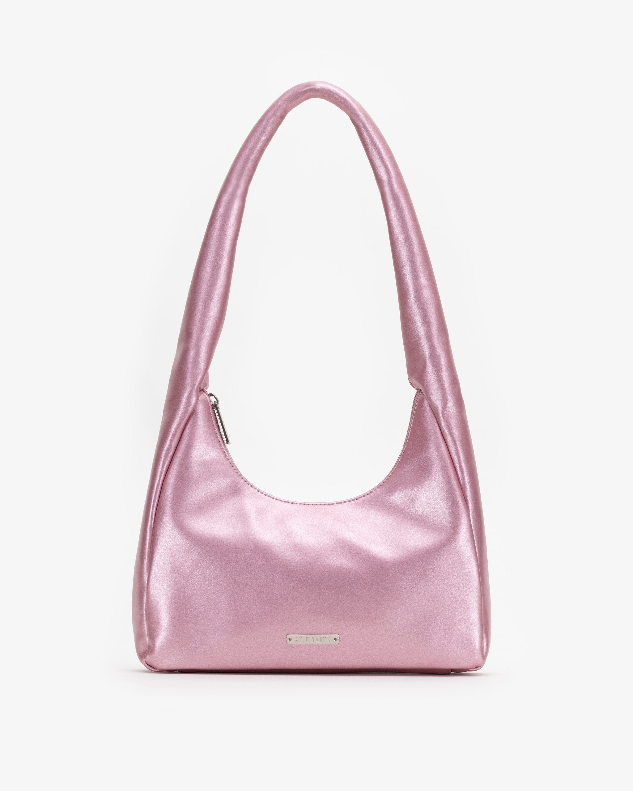 Soft Shoulder Bag in Pink Metallic