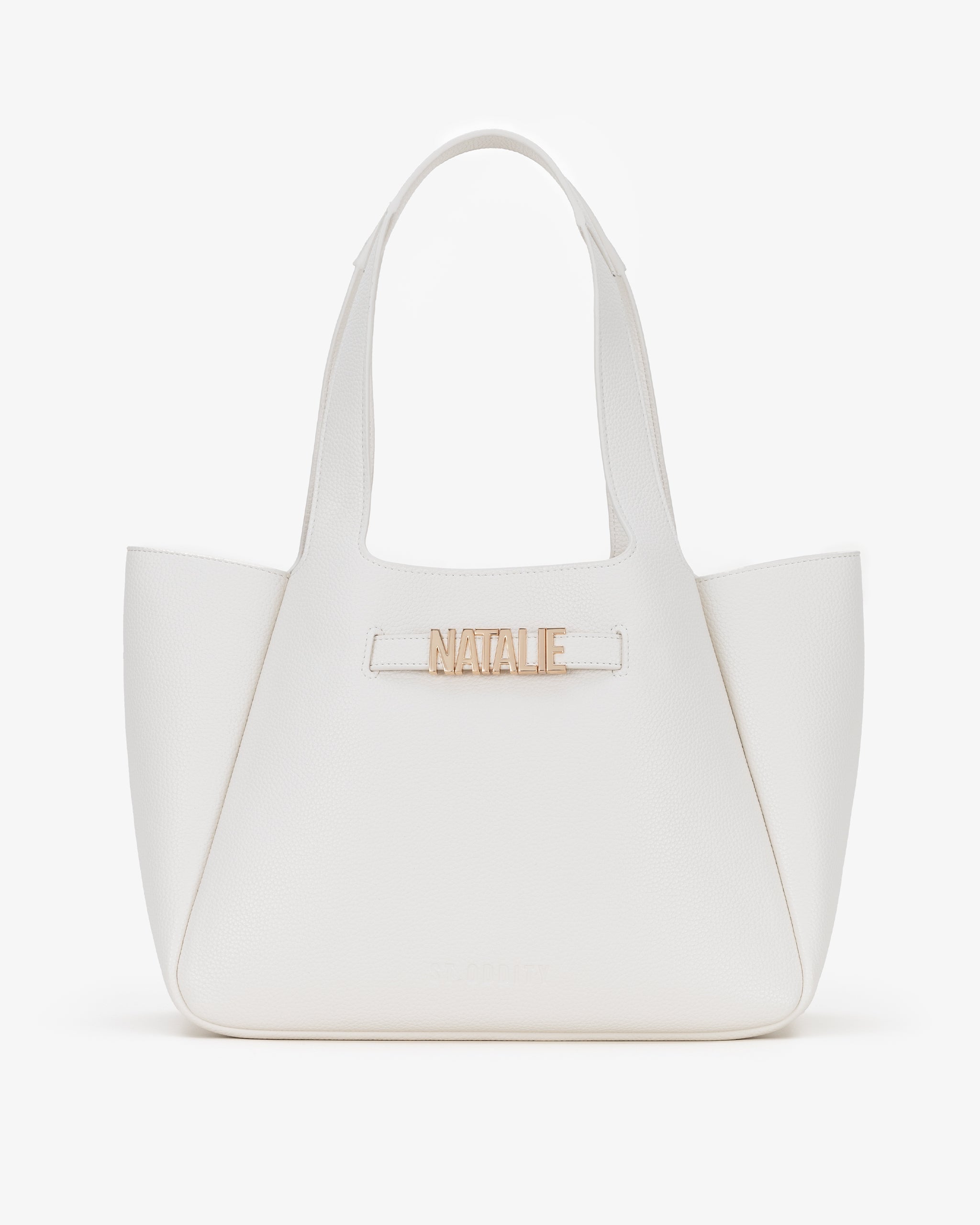 Casual Tote in Off White with Personalised Hardware