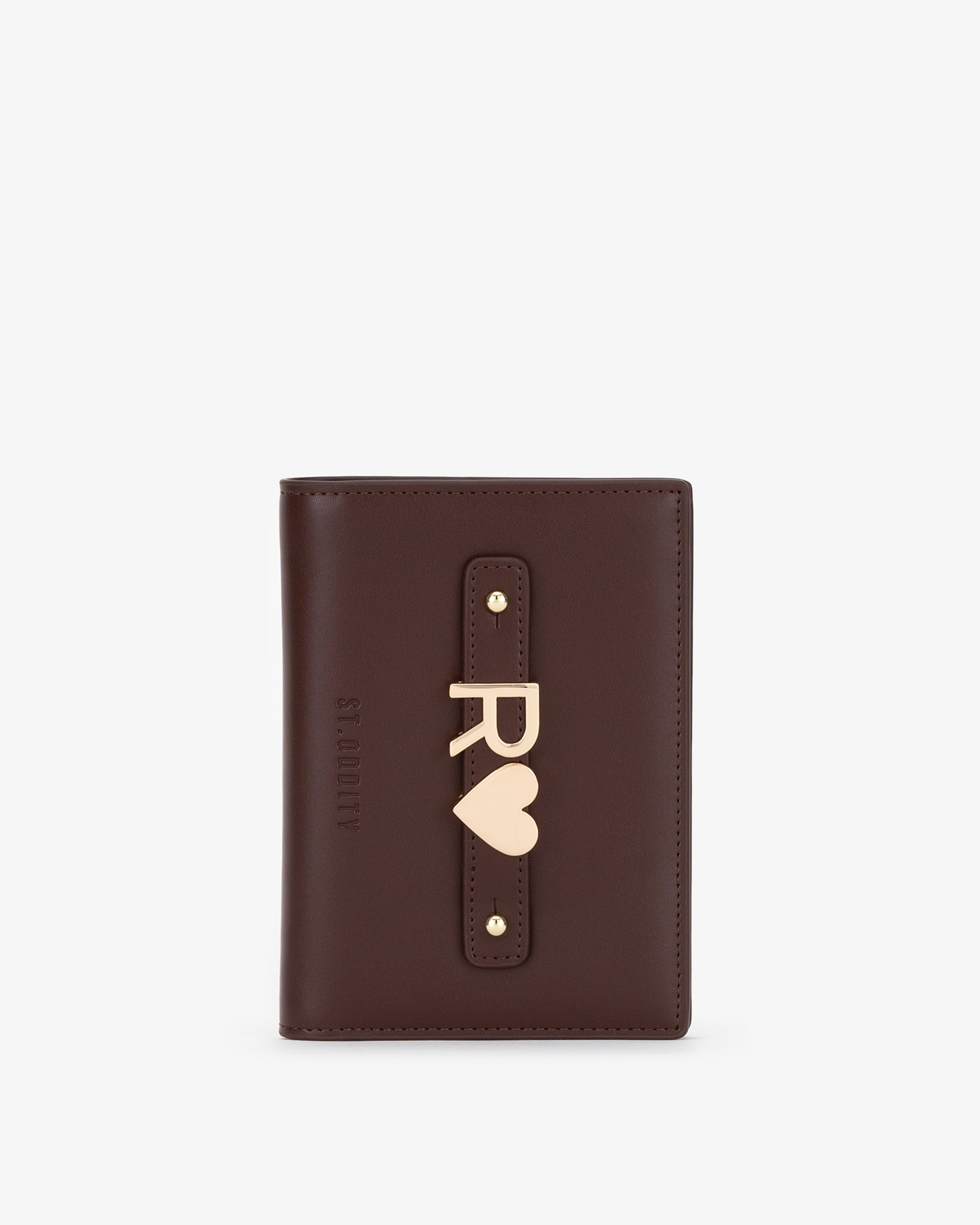 Travel Wallet in Brown with Personalised Hardware