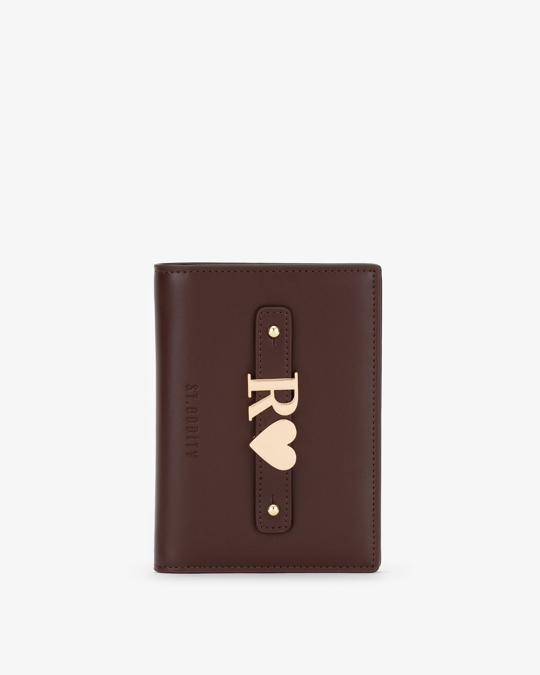 Travel Wallet in Brown with Personalised Hardware