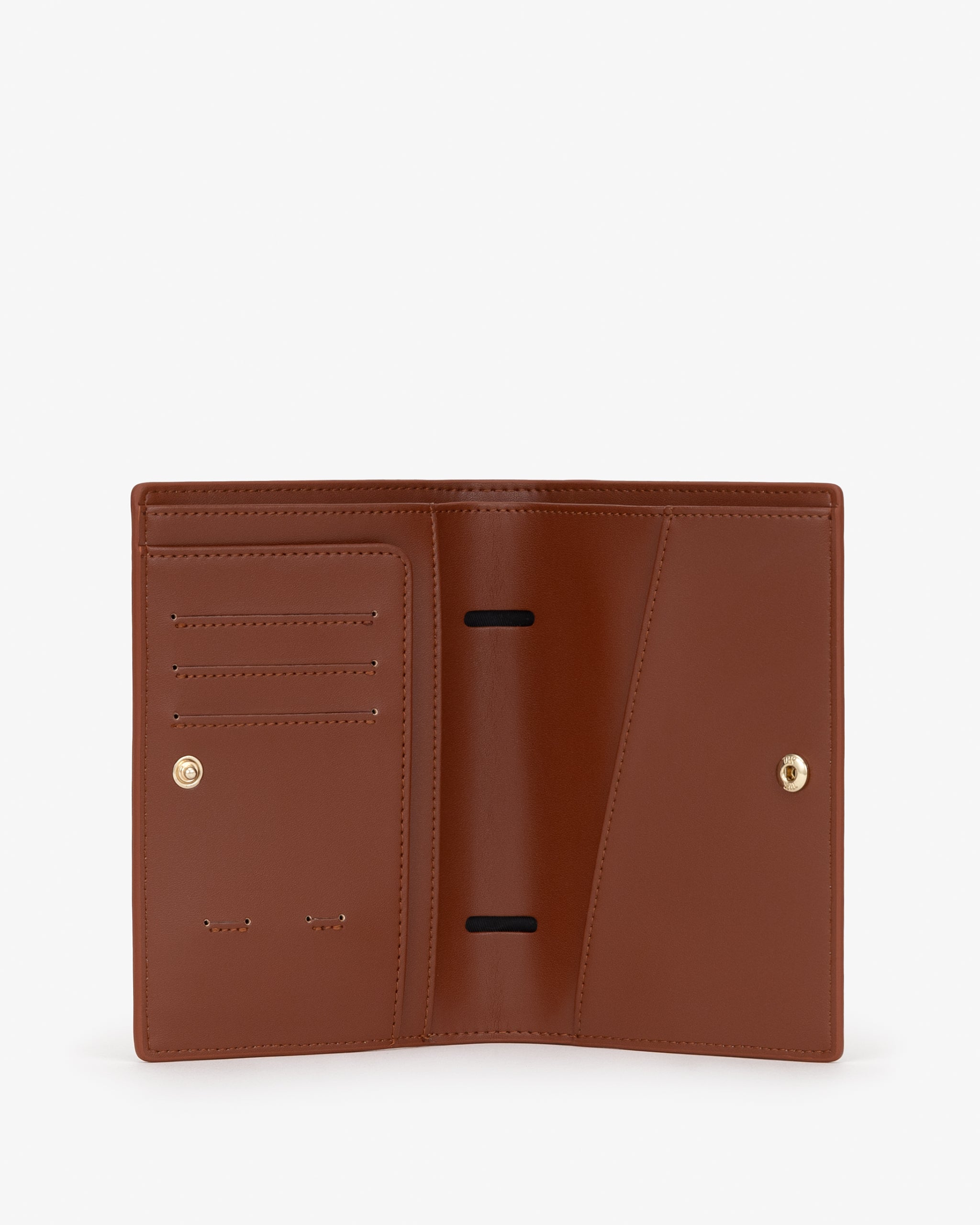 Travel Wallet in Cognac with Personalised Hardware