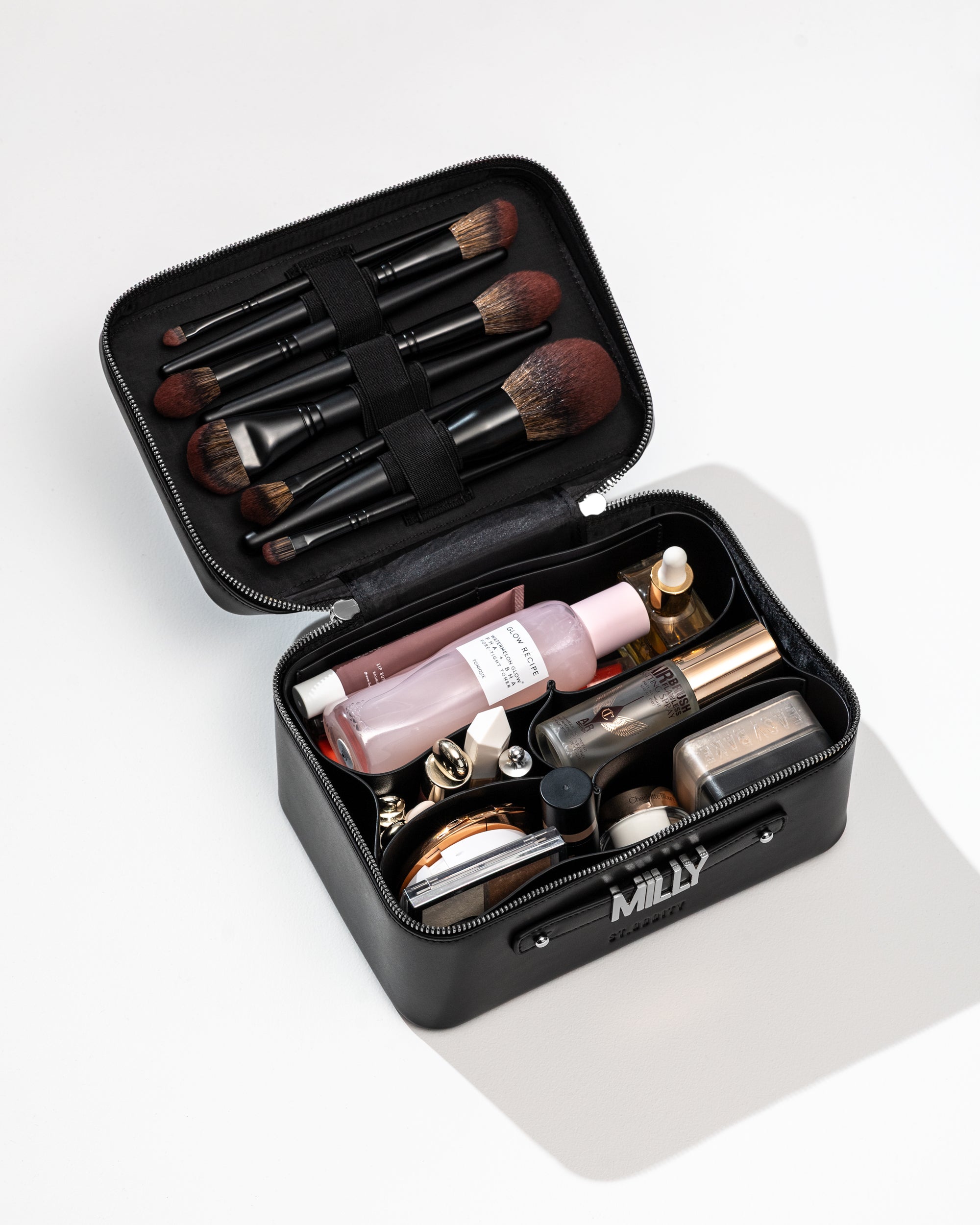 Vanity Case in Black/Gunmetal with Personalised Hardware