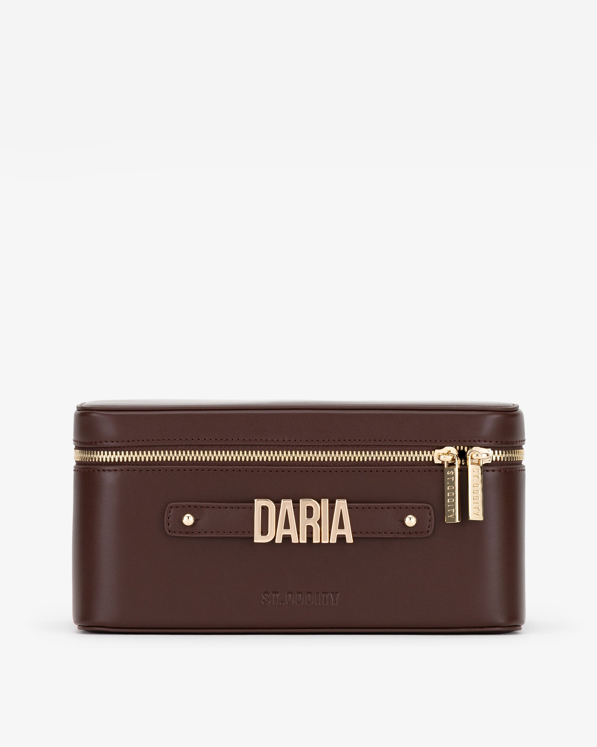 Vanity Case in Brown with Personalised Hardware