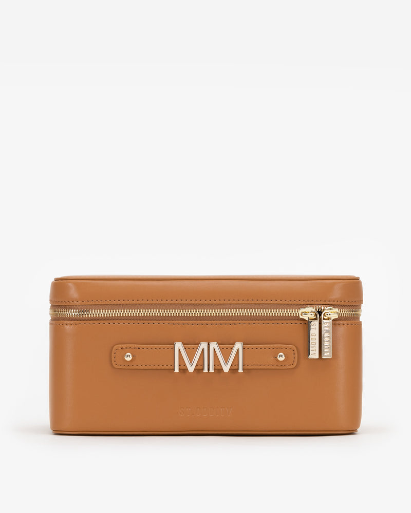 Vanity Case in Caramel with Personalised Hardware
