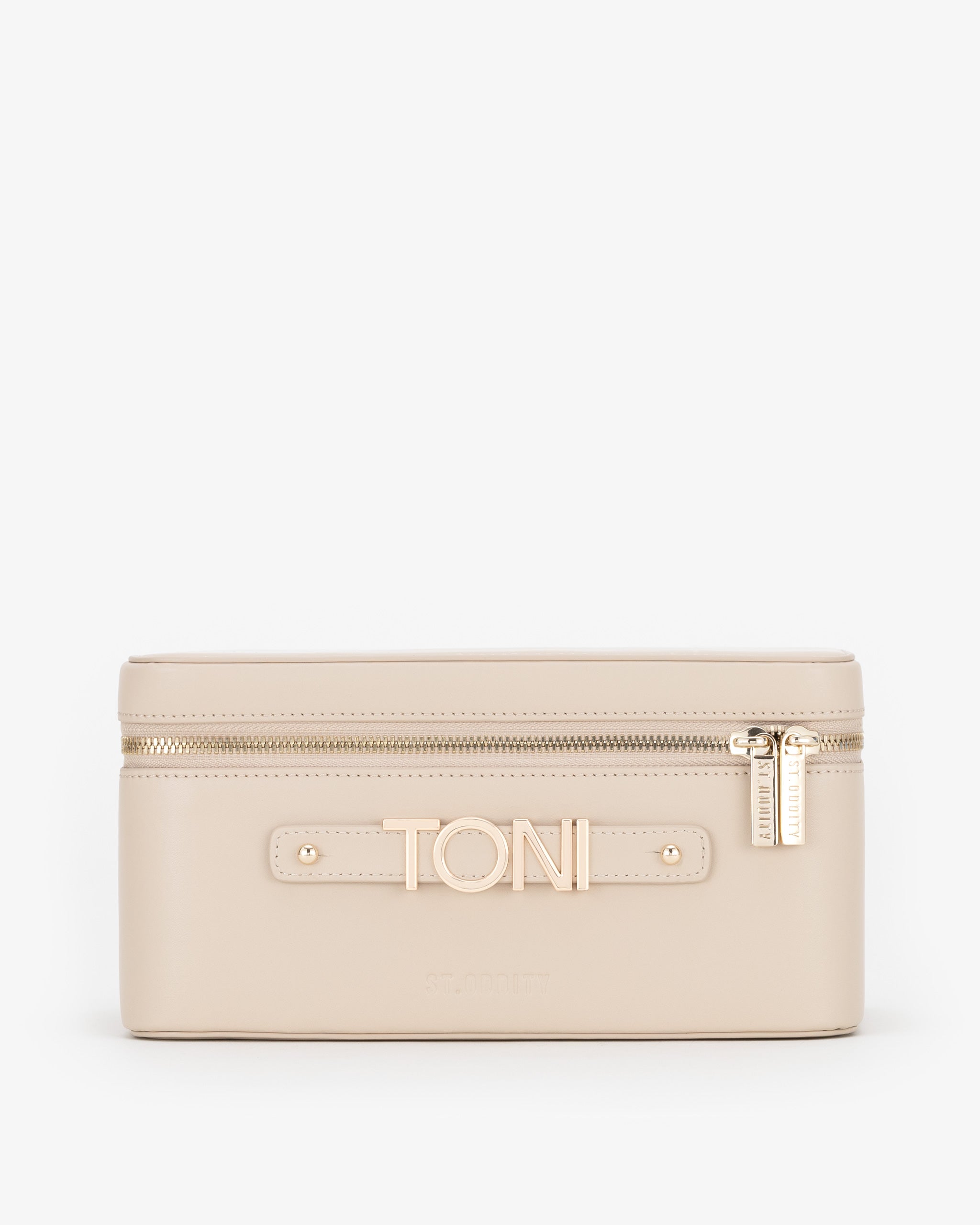 Vanity Case in Light Sand with Personalised Hardware