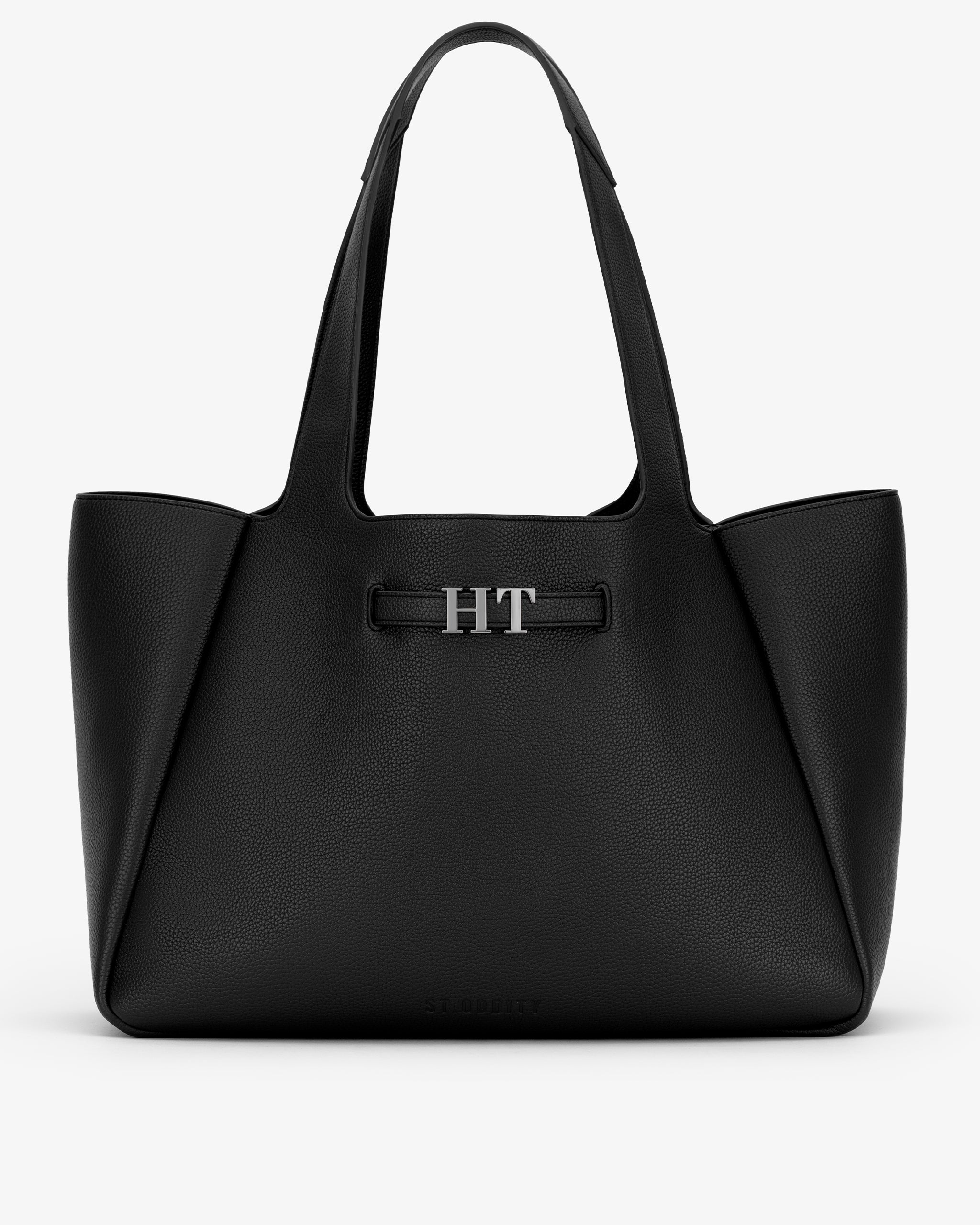 XL Casual Tote in Black/Gunmetal with Personalised Hardware