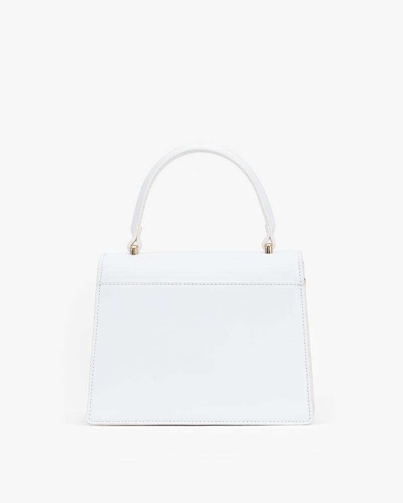 Evening Bag in White with Personalised Hardware