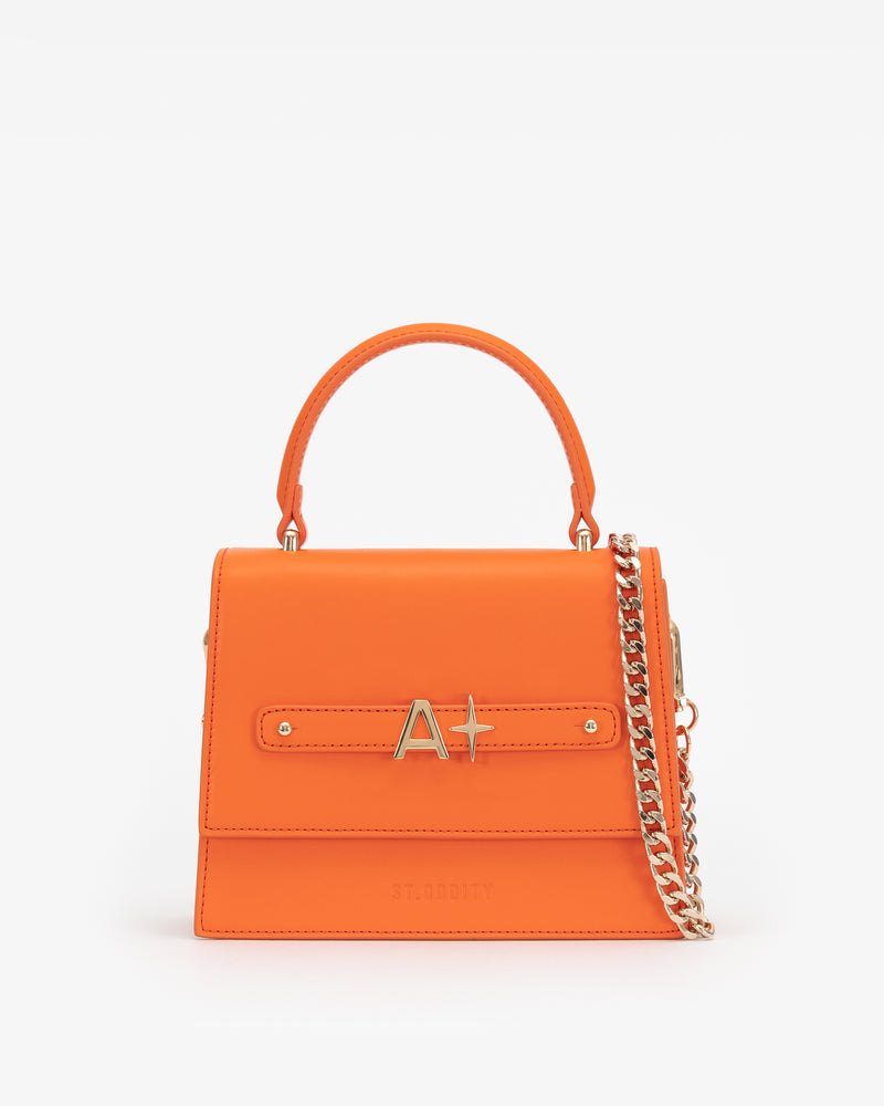 Evening Bag in Orange with Personalised Hardware